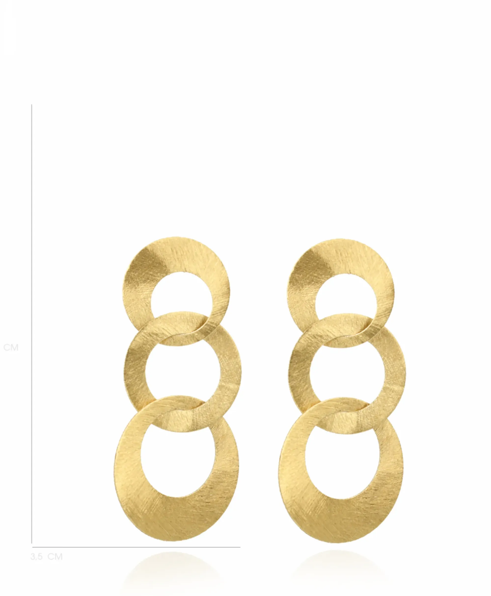Sieraden^Lott. Gioielli Oorbellen Triple Round L Goud
