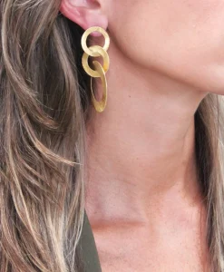 Sieraden^Lott. Gioielli Oorbellen Triple Round L Goud