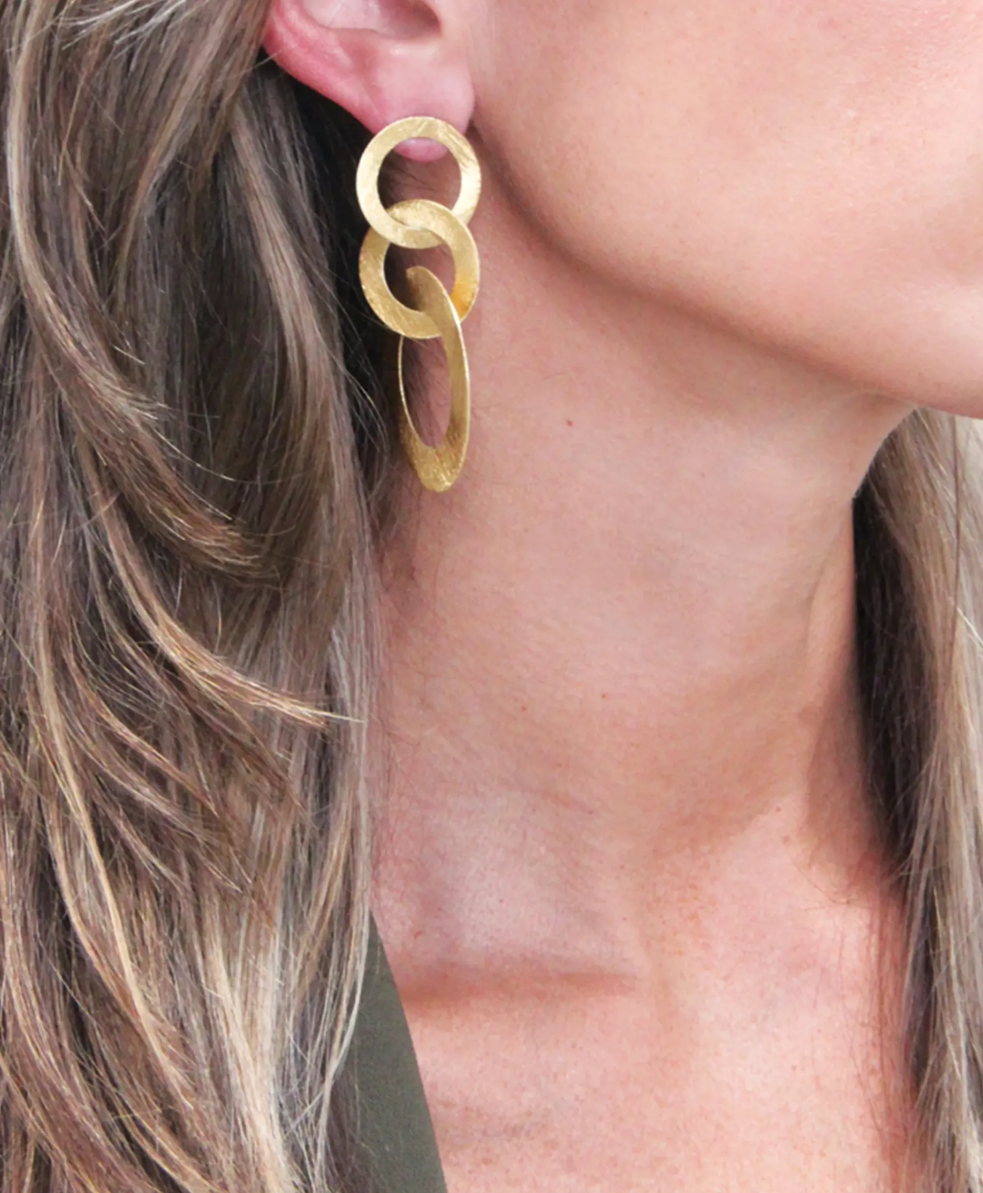Sieraden^Lott. Gioielli Oorbellen Triple Round L Goud