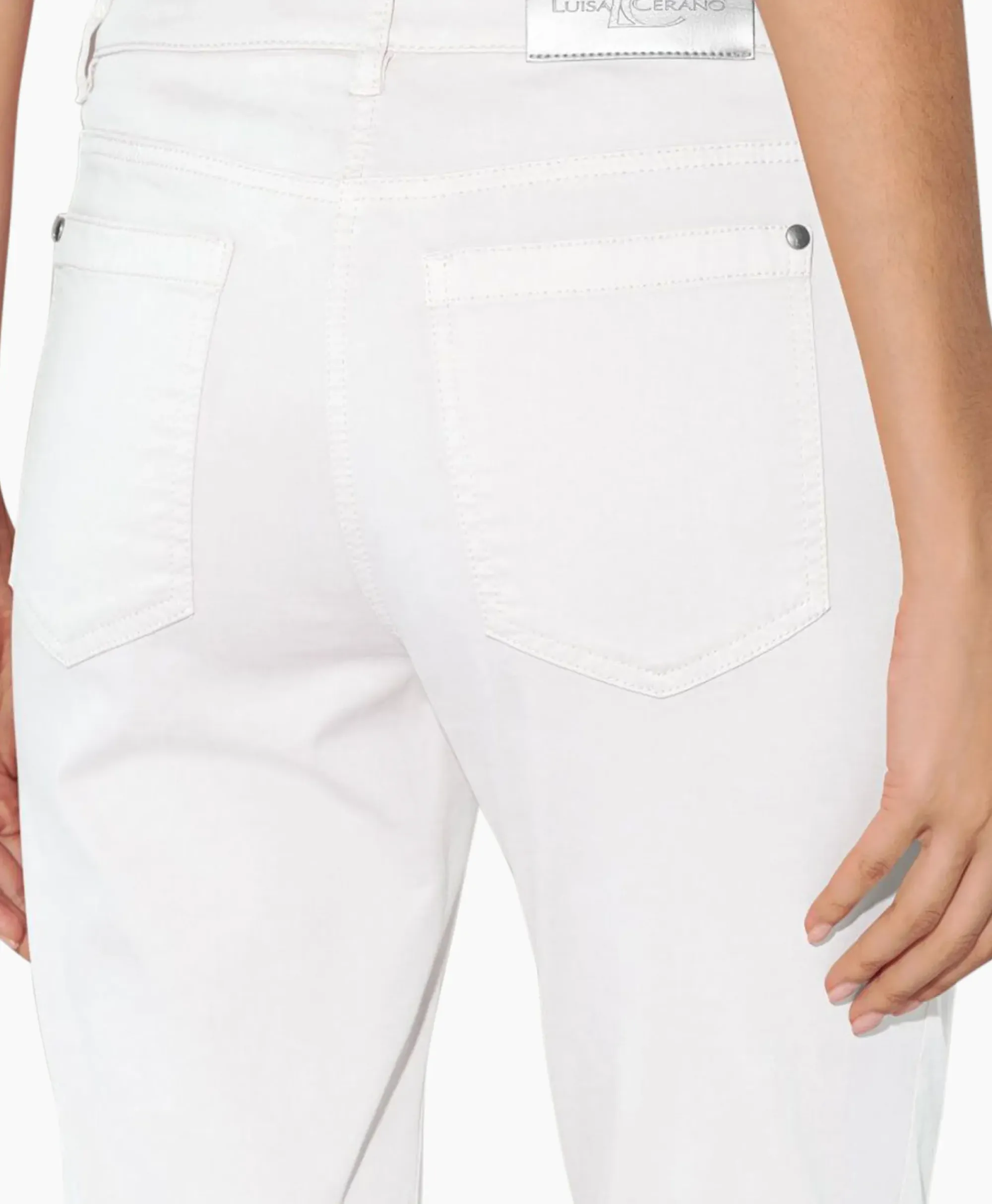 Broeken^Luisa Cerano Jeans 698620/1883-0 Wit