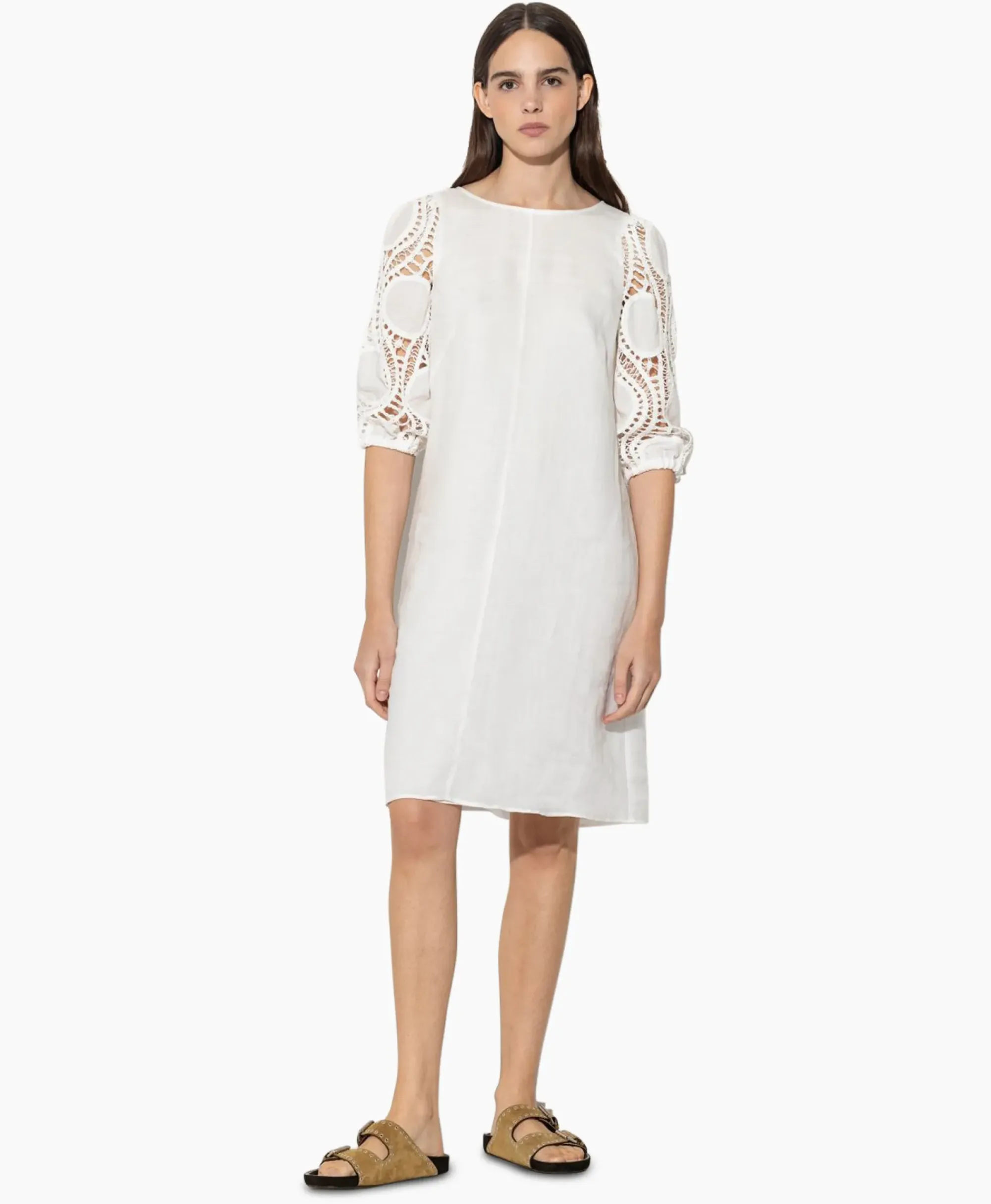 Jurken^Luisa Cerano Jurk 798504/3500-0 Off White