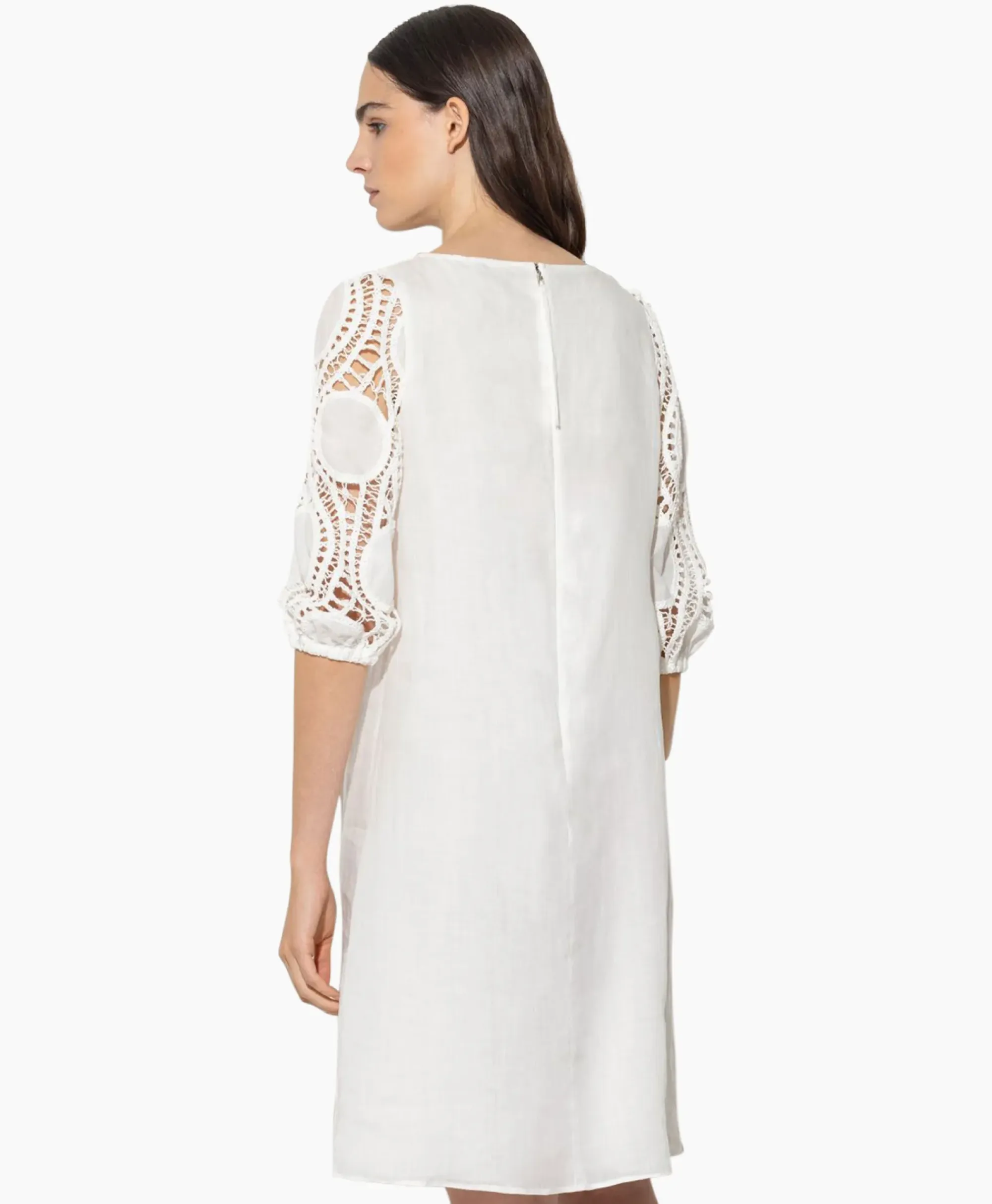 Jurken^Luisa Cerano Jurk 798504/3500-0 Off White