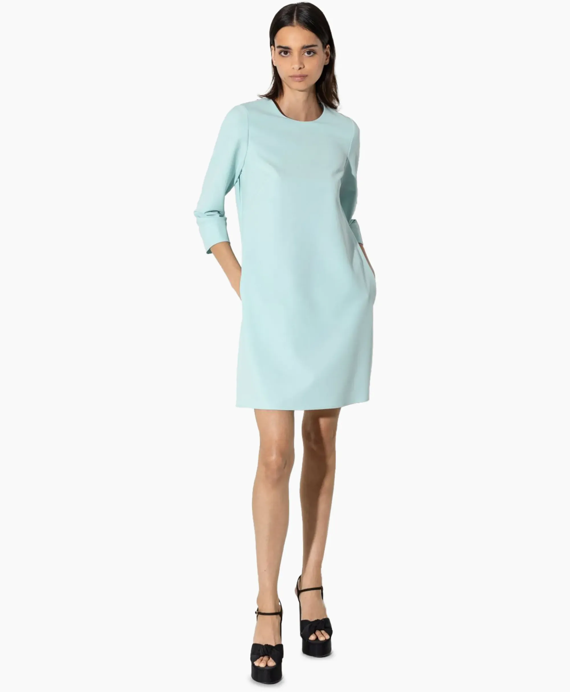 Jurken^Luisa Cerano Midi Jurk 798450/3453-0 Aqua