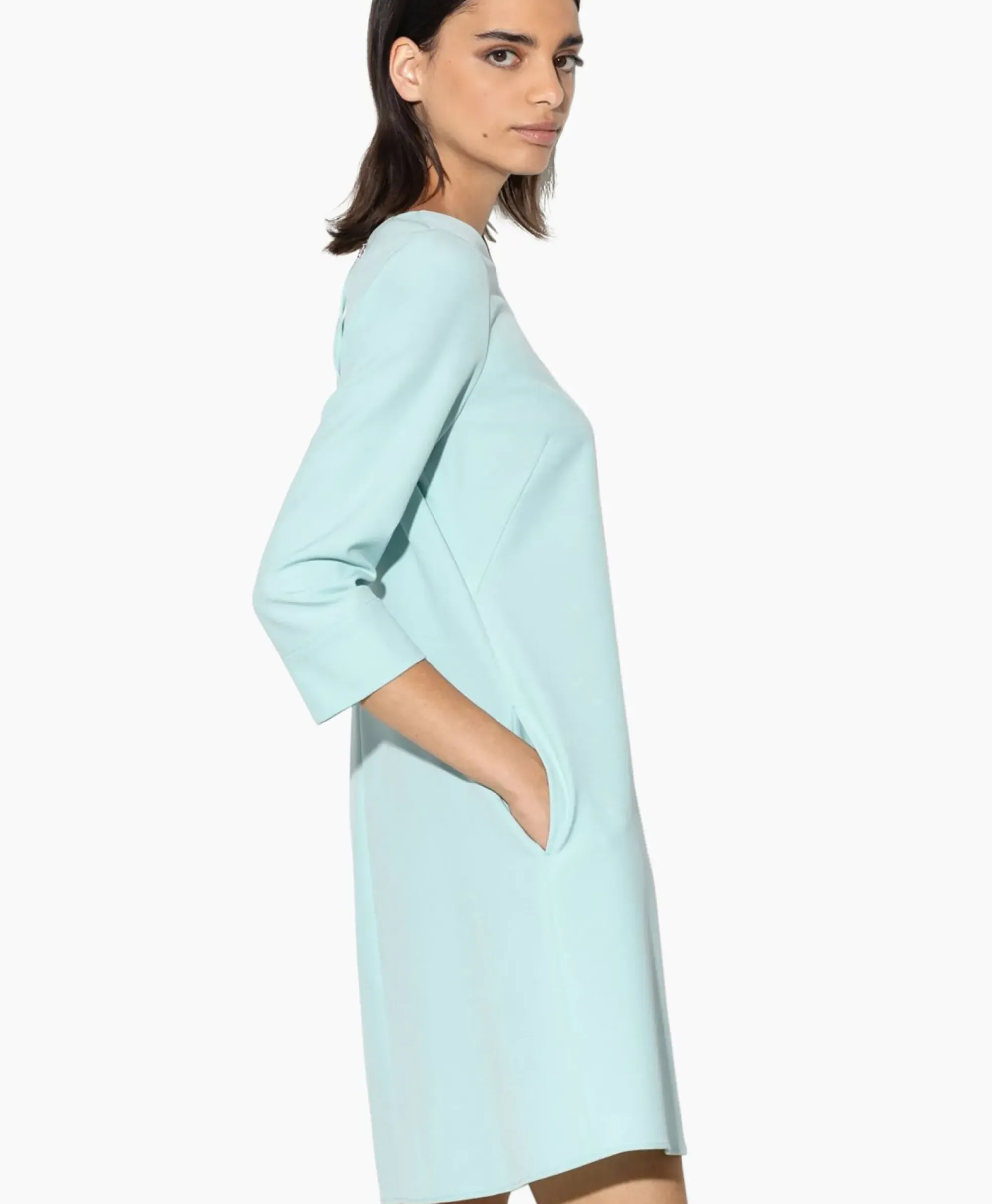 Jurken^Luisa Cerano Midi Jurk 798450/3453-0 Aqua
