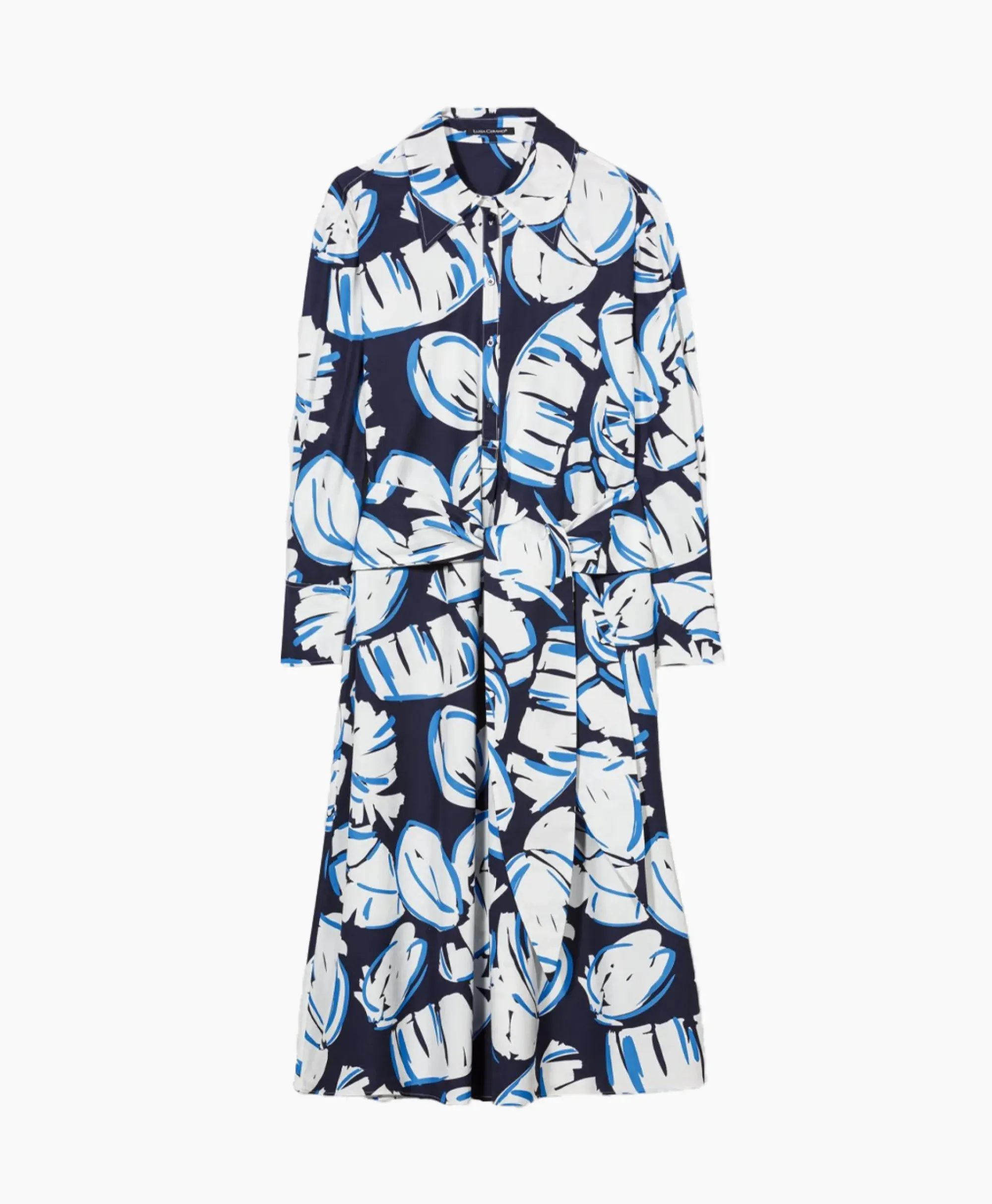 Jurken^Luisa Cerano Midi Jurk 778366/3473-0 Blauw