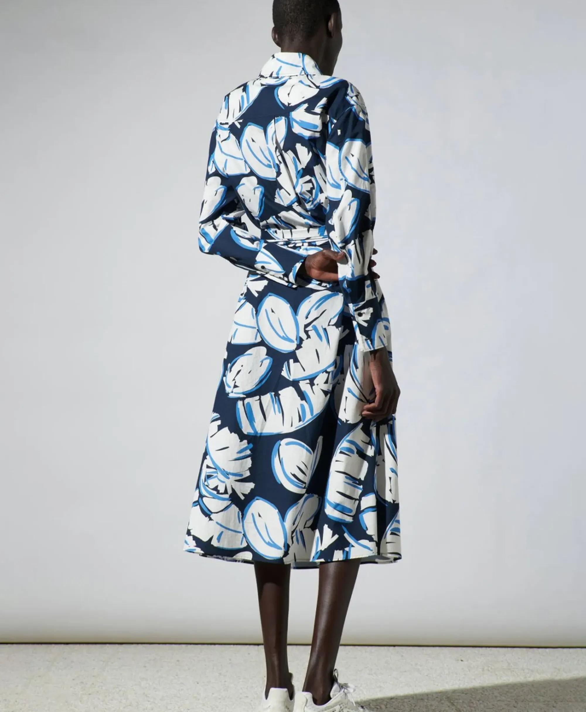 Jurken^Luisa Cerano Midi Jurk 778366/3473-0 Blauw