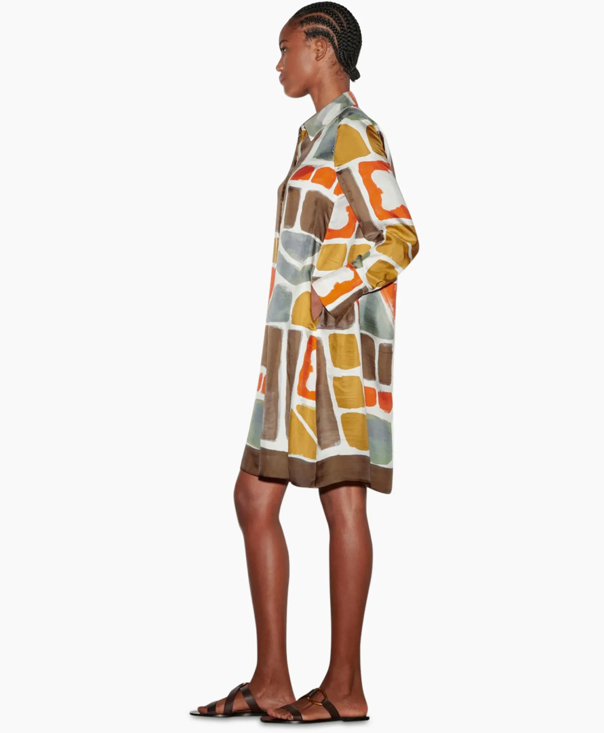 Jurken^Luisa Cerano Midi Jurk 798495/3626-0 Diverse