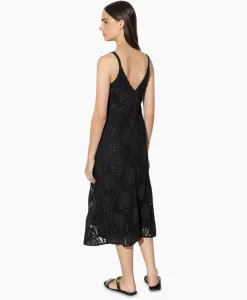 Jurken^Luisa Cerano Midi Jurk 798490/3619-0 Zwart Dessin