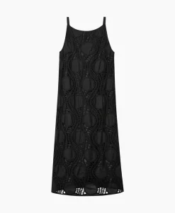 Jurken^Luisa Cerano Midi Jurk 798490/3619-0 Zwart Dessin