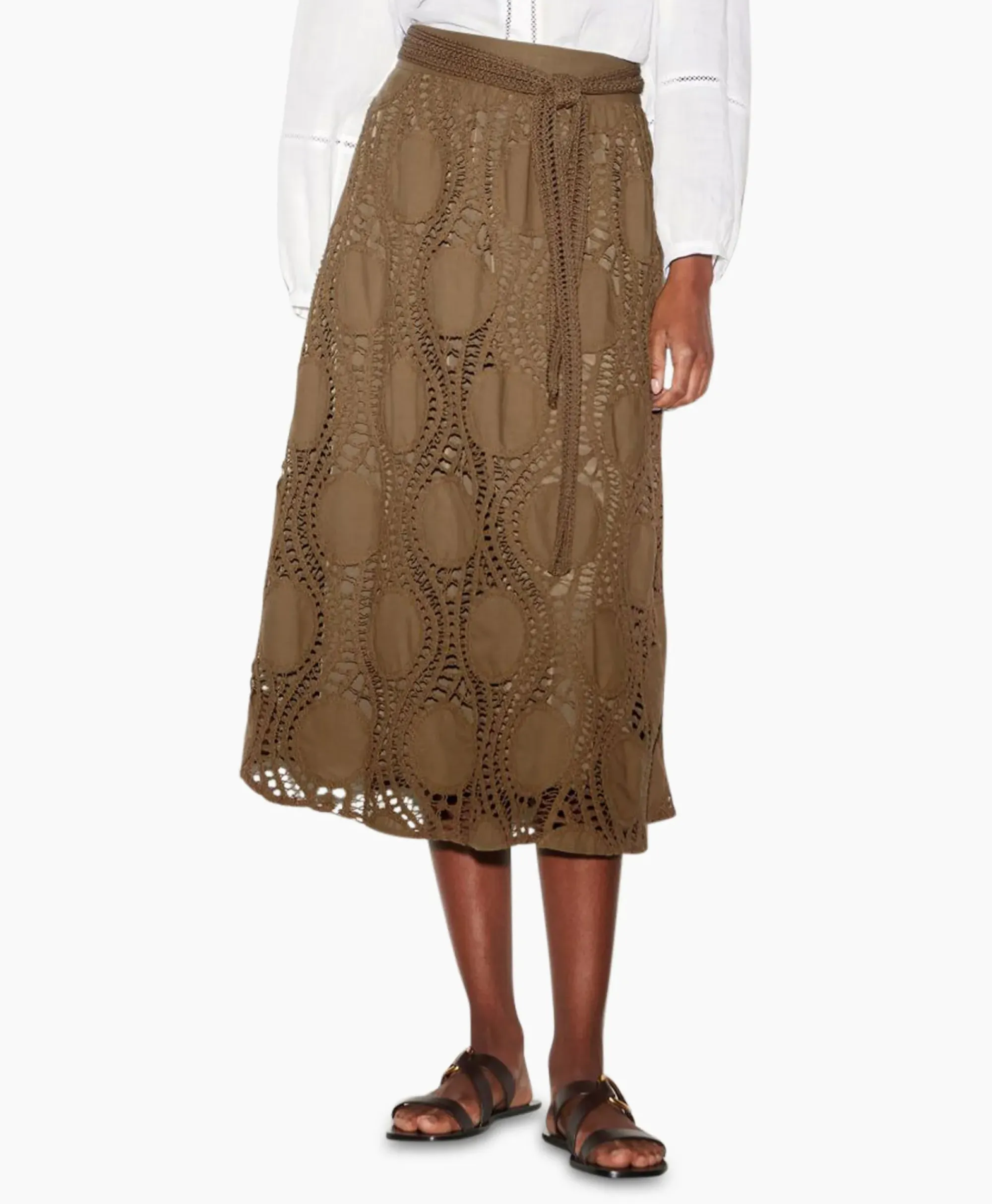 Rokken^Luisa Cerano Midi Rok 598236/3619-0 Diversen