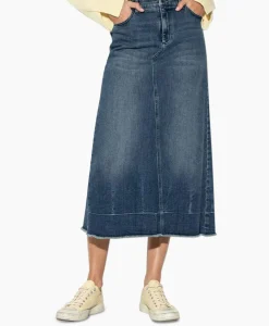 Rokken^Luisa Cerano Midi Rok 598227/3388-0 Donker Blauw