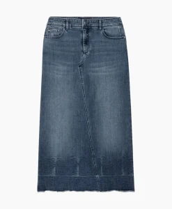 Rokken^Luisa Cerano Midi Rok 598227/3388-0 Donker Blauw