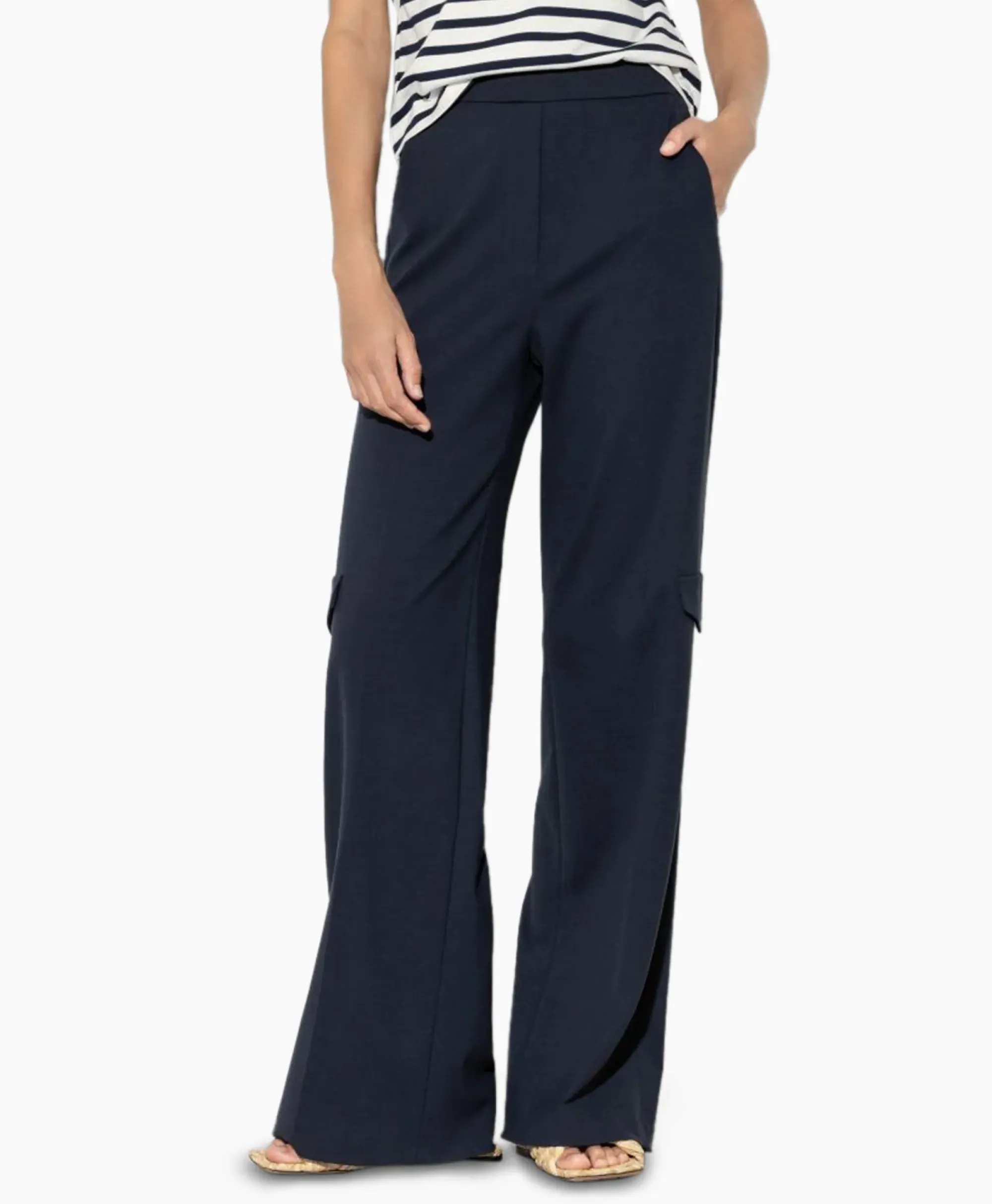 Broeken^Luisa Cerano Pantalon 698621/3289-0 Donker Blauw