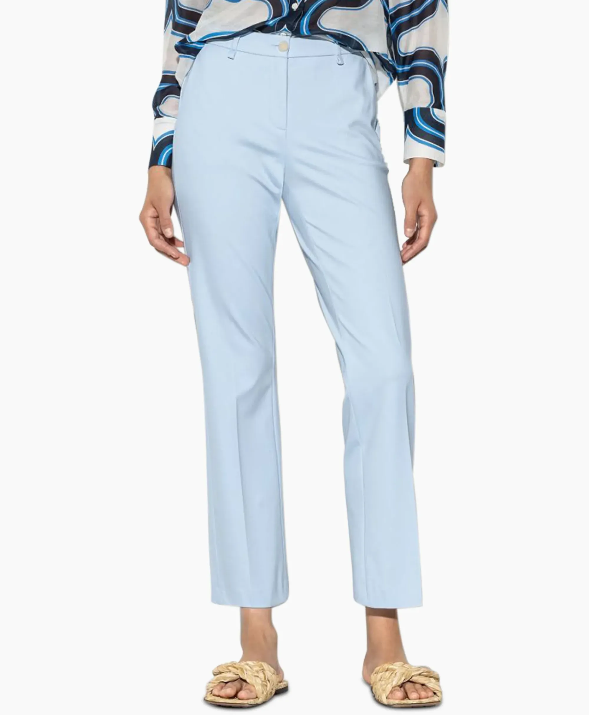 Broeken^Luisa Cerano Pantalon 698644/3289-0 Licht Blauw
