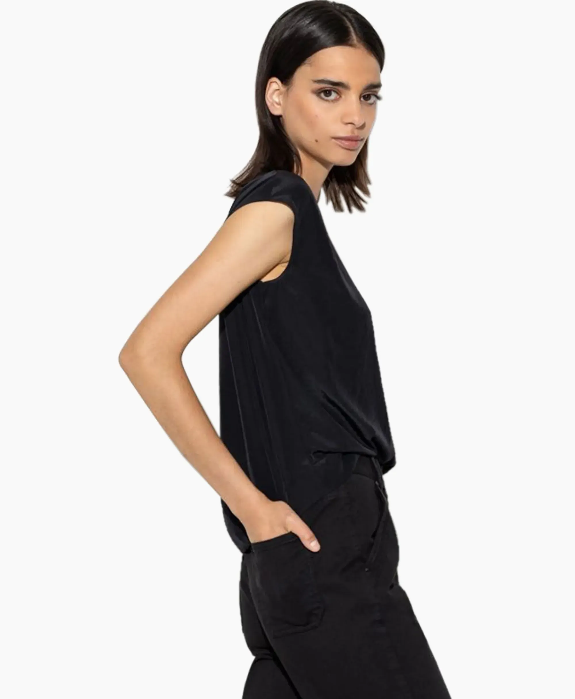 Blouses^Luisa Cerano Top 298441/3597-0 Zwart Dessin