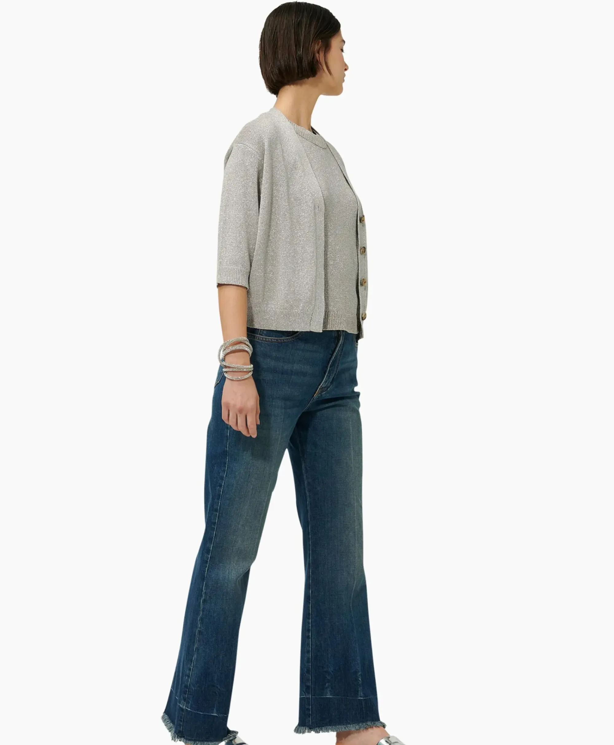 Vesten^Luisa Cerano Vest 488310/5157-0 Licht Grijs