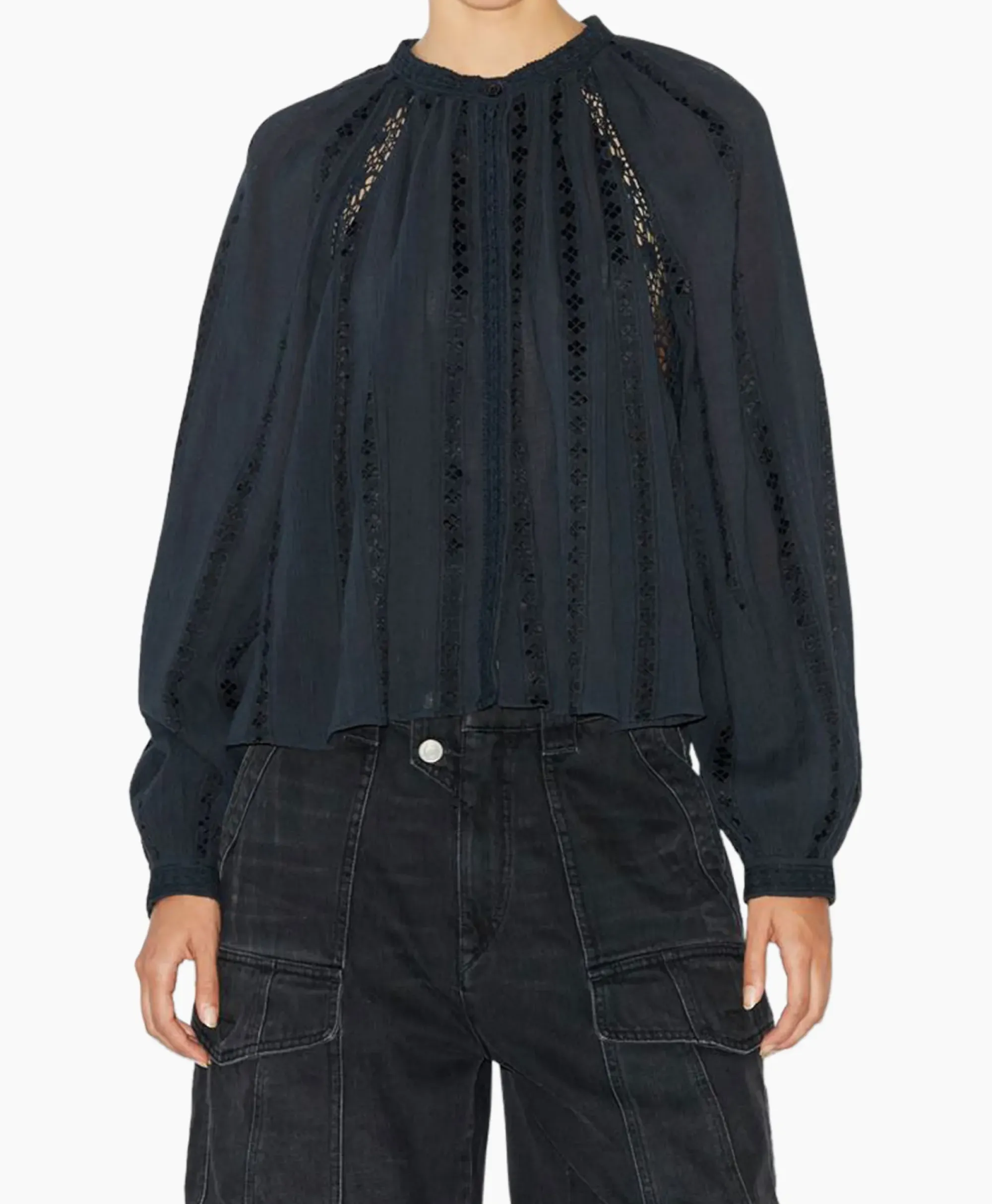 Blouses^Marant Étoile Marant Etoile Blouse Janelle-Ga Zwart