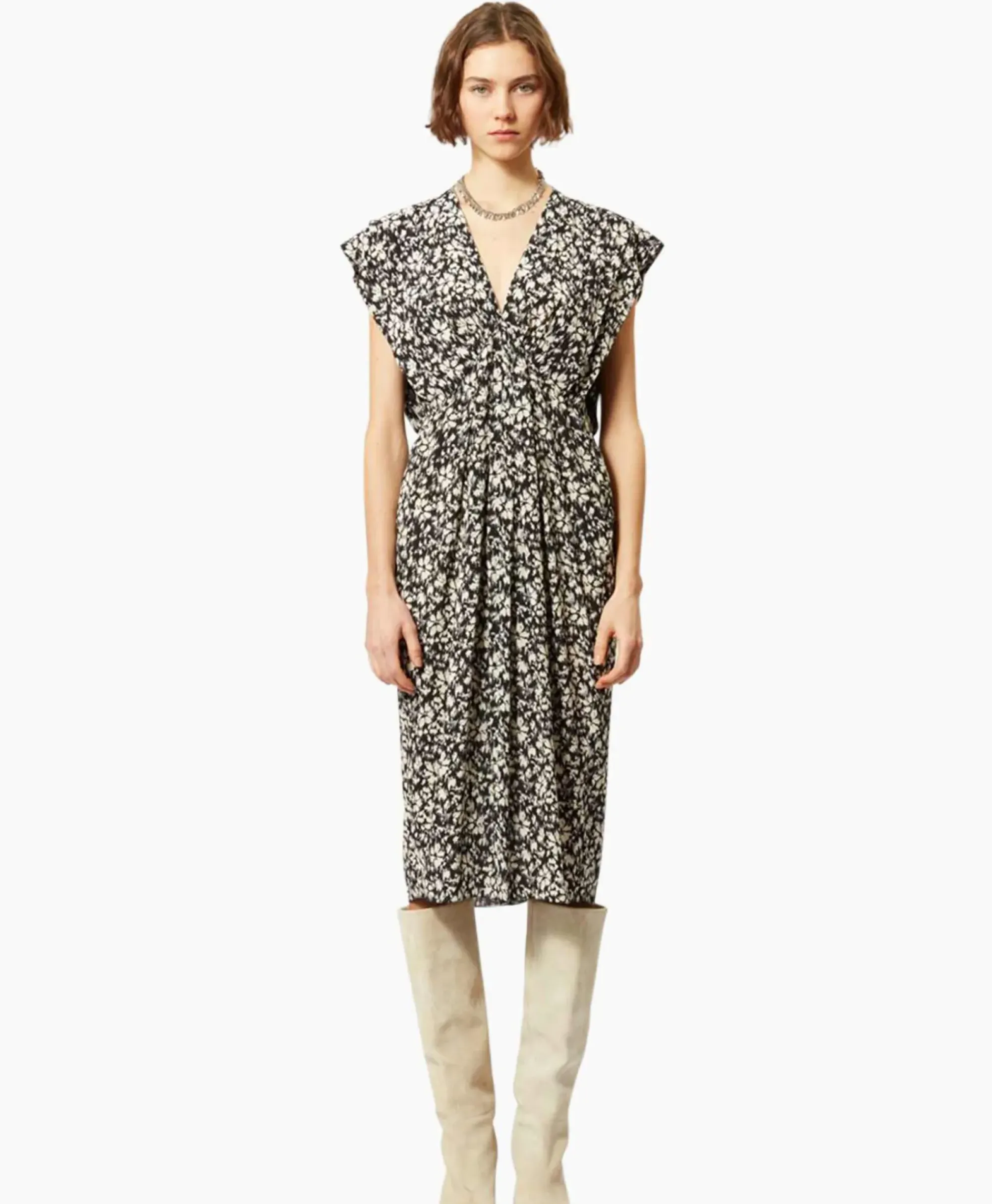 Jurken^Marant Étoile Marant Etoile Midi Jurk Epolia-Gc Zwart