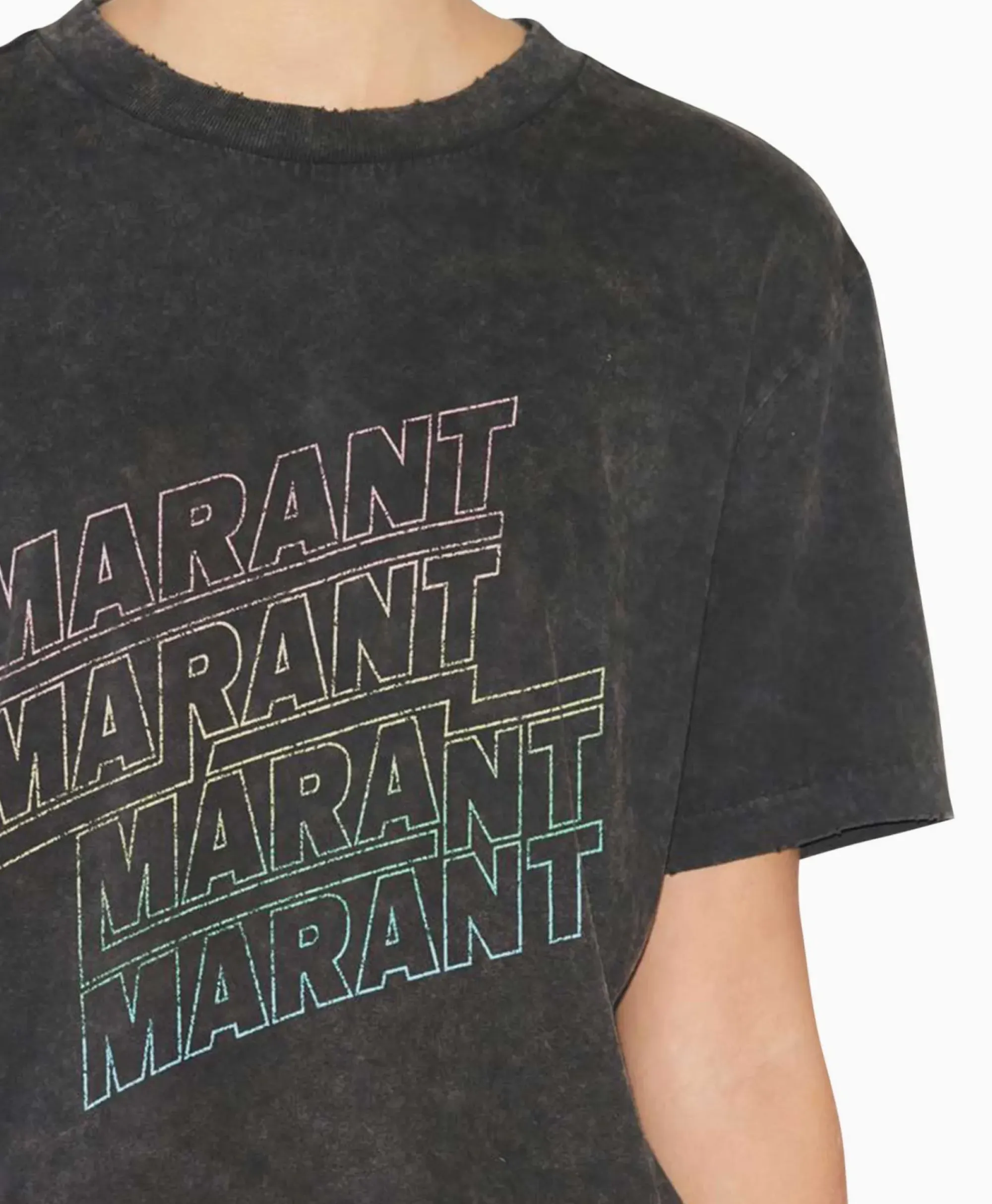 T-Shirts & Tops^Marant Étoile Marant Etoile T-Shirt Korte Mouw Ziliani-Ga Zwart