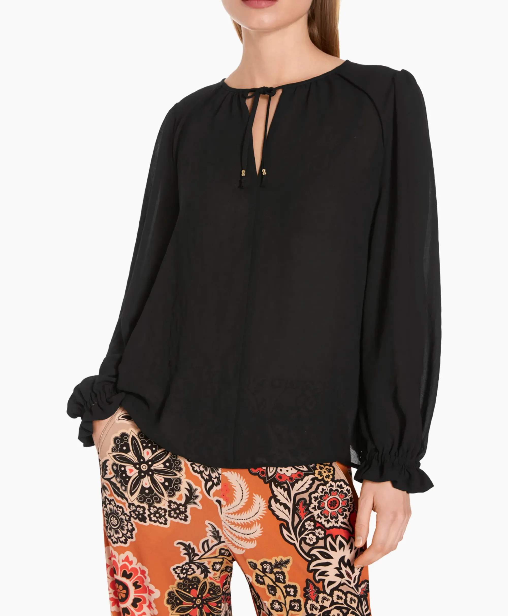 Blouses^Marccain Collectie Blouse Wc 51.33 W30 Zwart