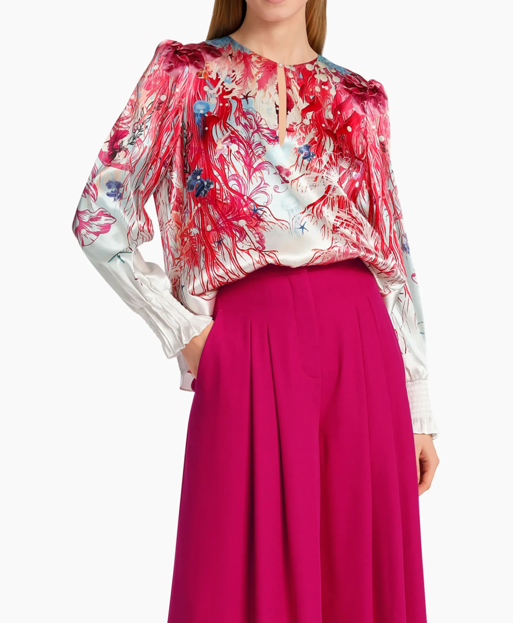 Blouses^Marccain Collectie Blouse Wc 51.47 W89 Zalm