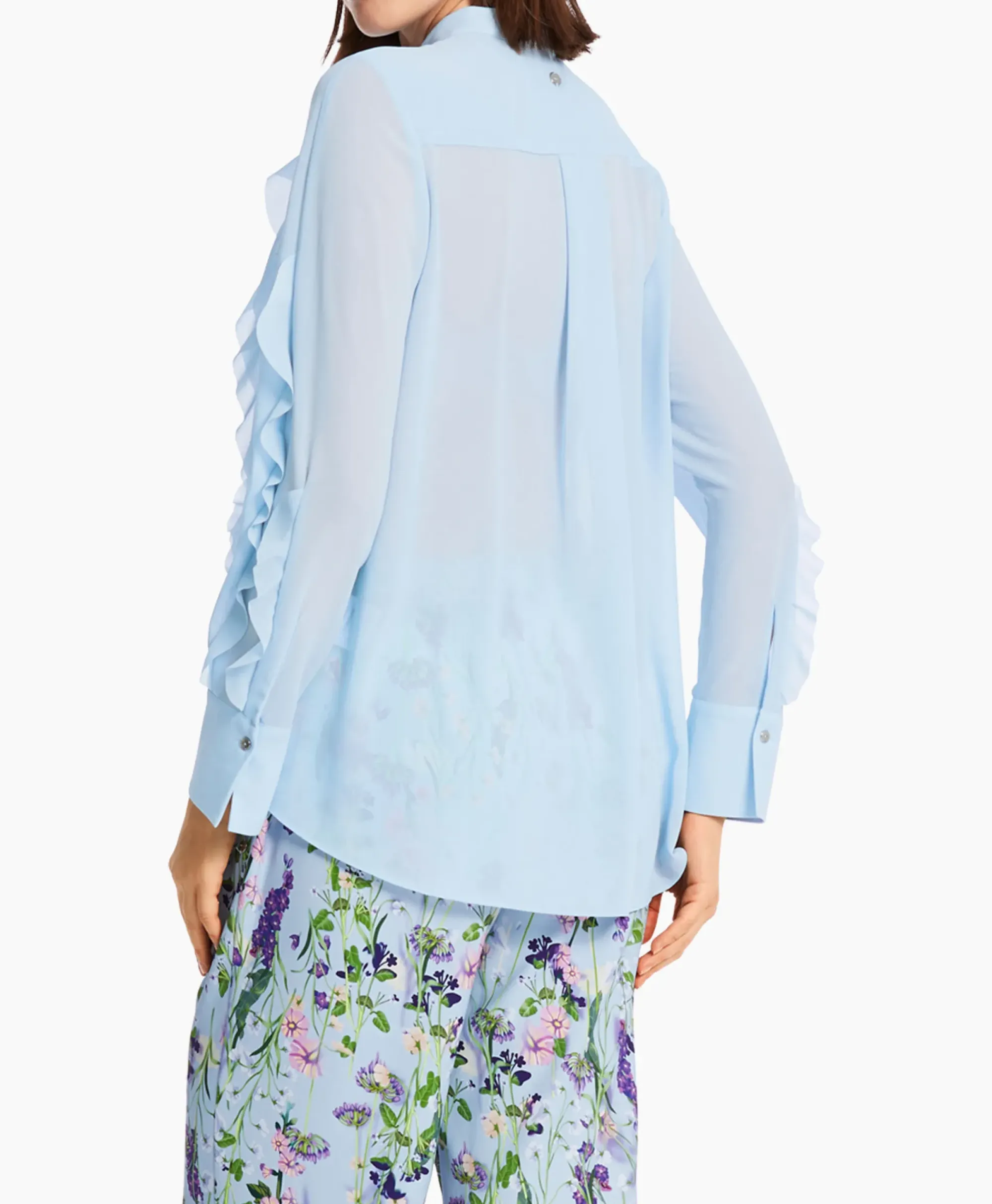 Blouses^Marccain Collectie Blouse Wc 51.27 W44 Licht Blauw