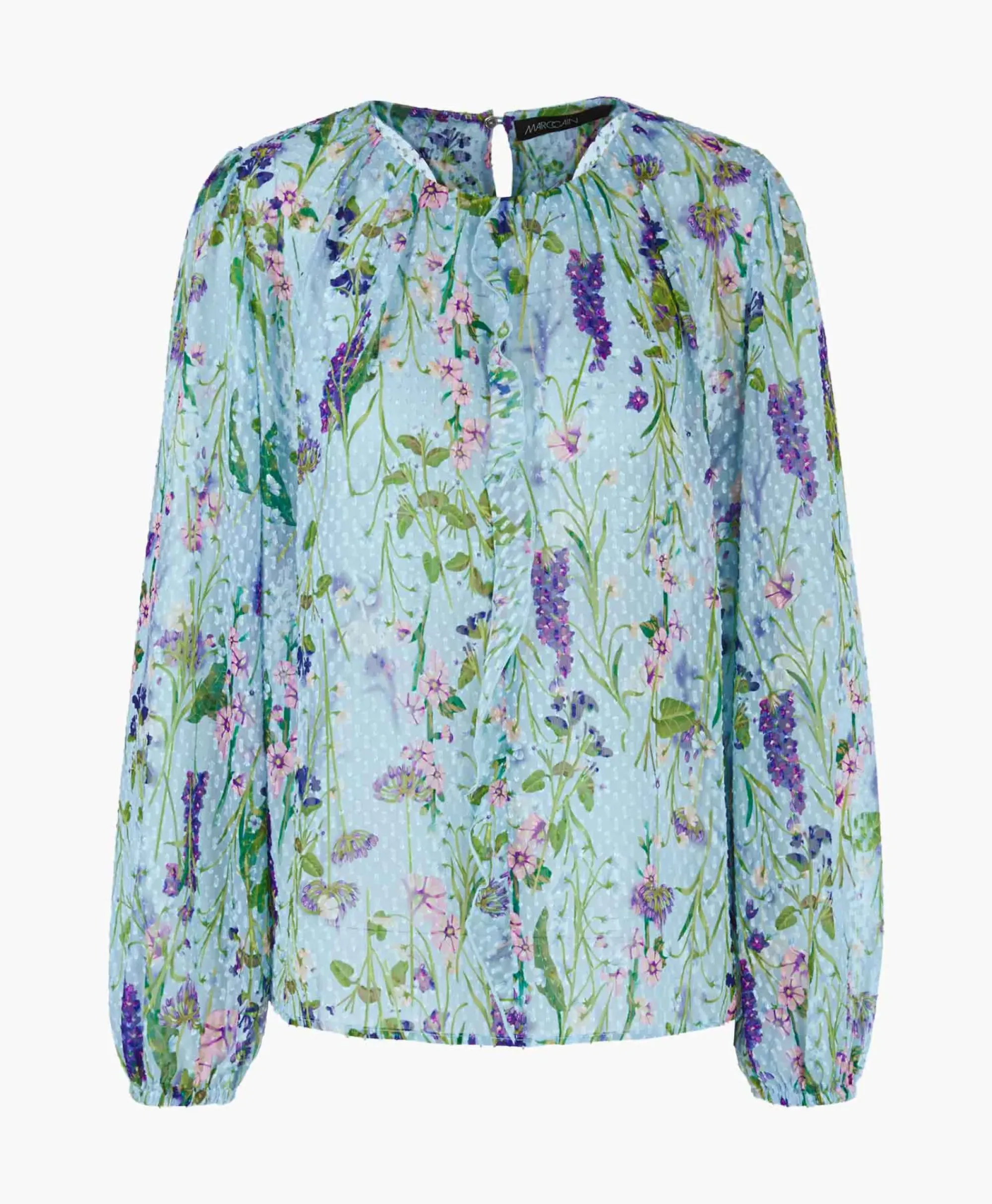 Blouses^Marccain Collectie Blouse Wc 51.21 W25 Licht Blauw