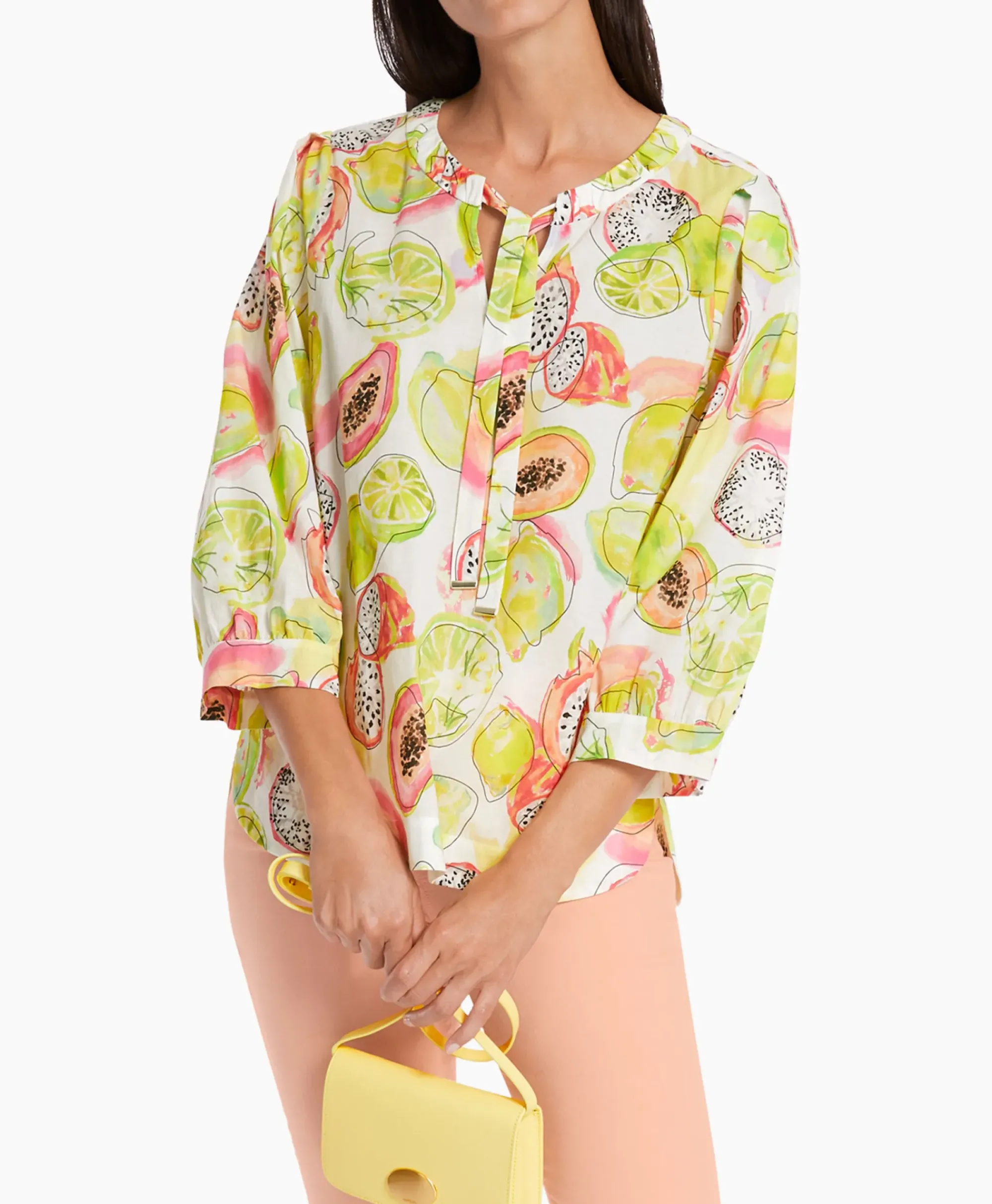 Blouses^Marccain Collectie Blouse Wc 51.26 W27 Midden Geel