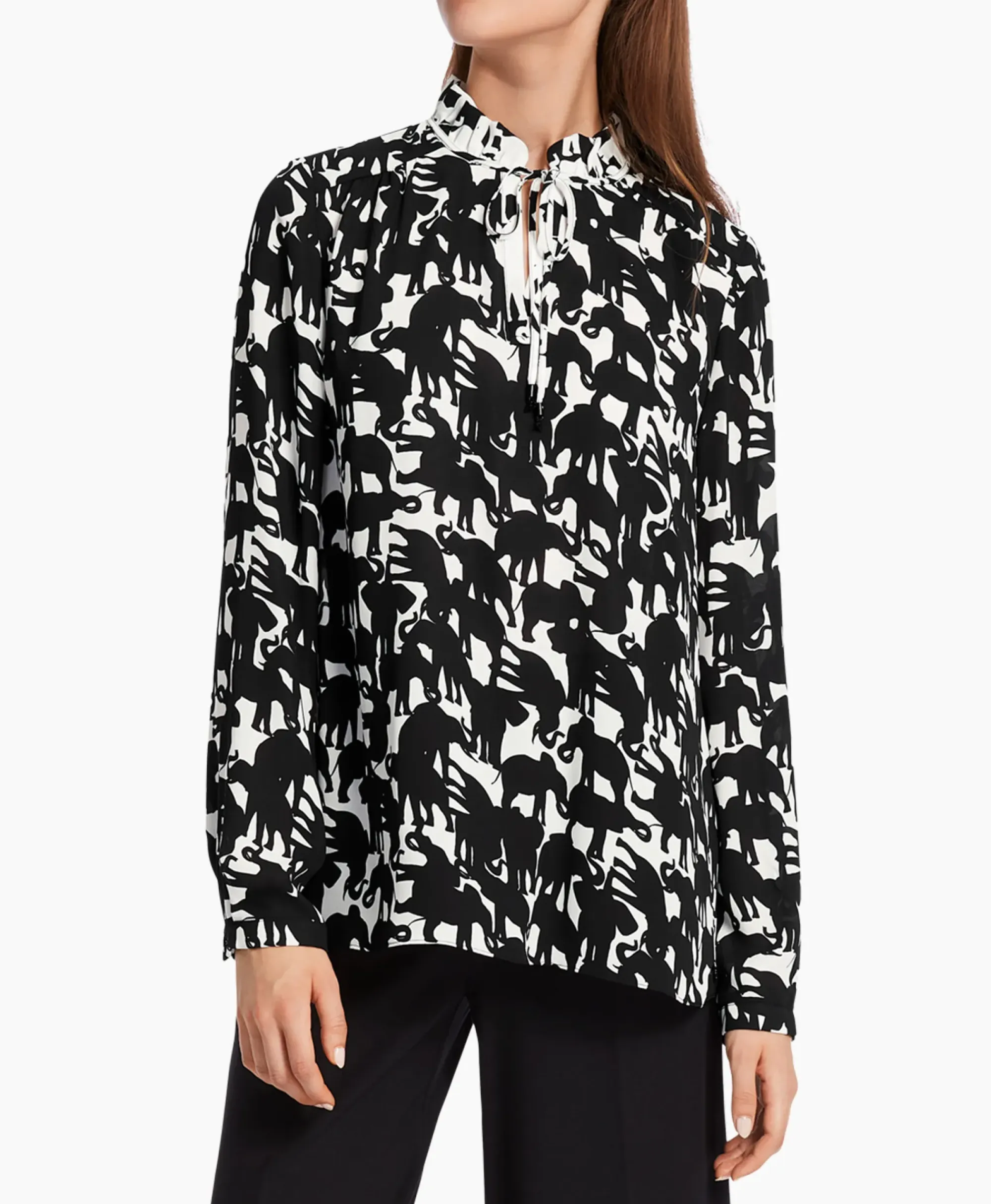Blouses^Marccain Collectie Blouse Wc 51.16 W13 Zwart