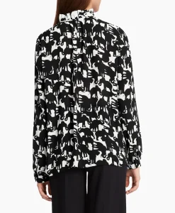 Blouses^Marccain Collectie Blouse Wc 51.16 W13 Zwart