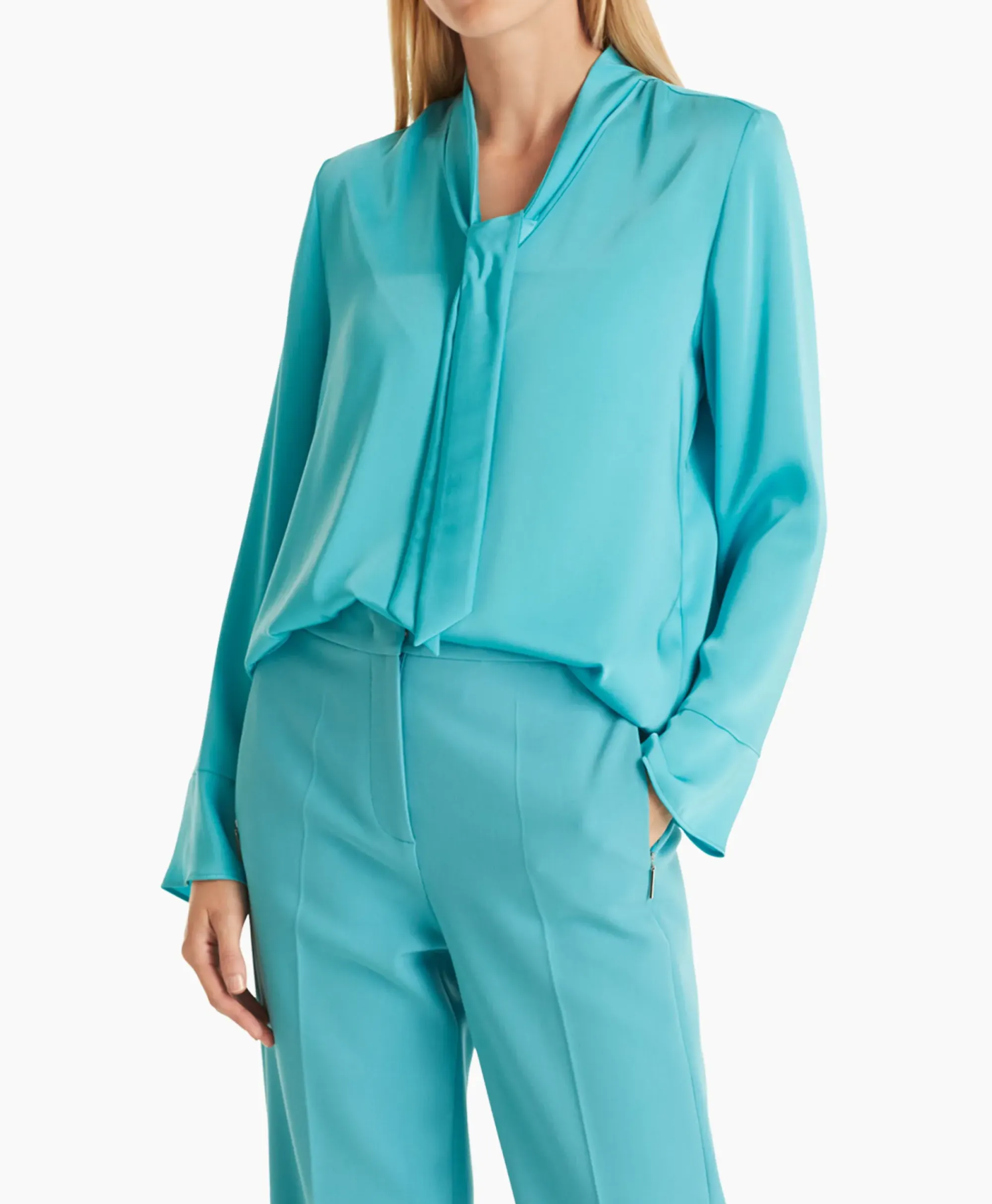 Blouses^Marccain Collectie Blouse Wc 51.17 W08 Turquoise