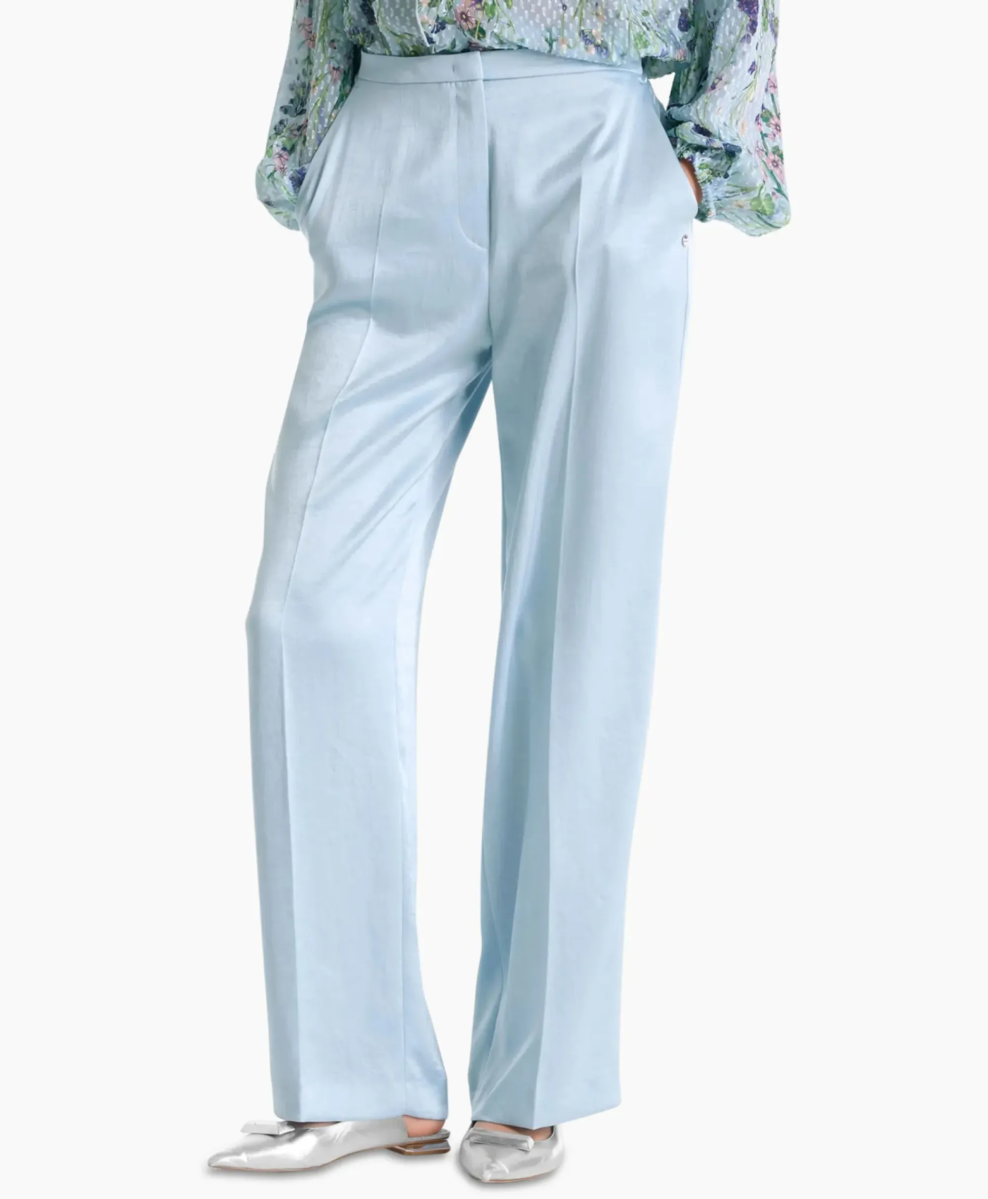 Broeken^Marccain Collectie Broek Wc 81.63 W46 Licht Blauw