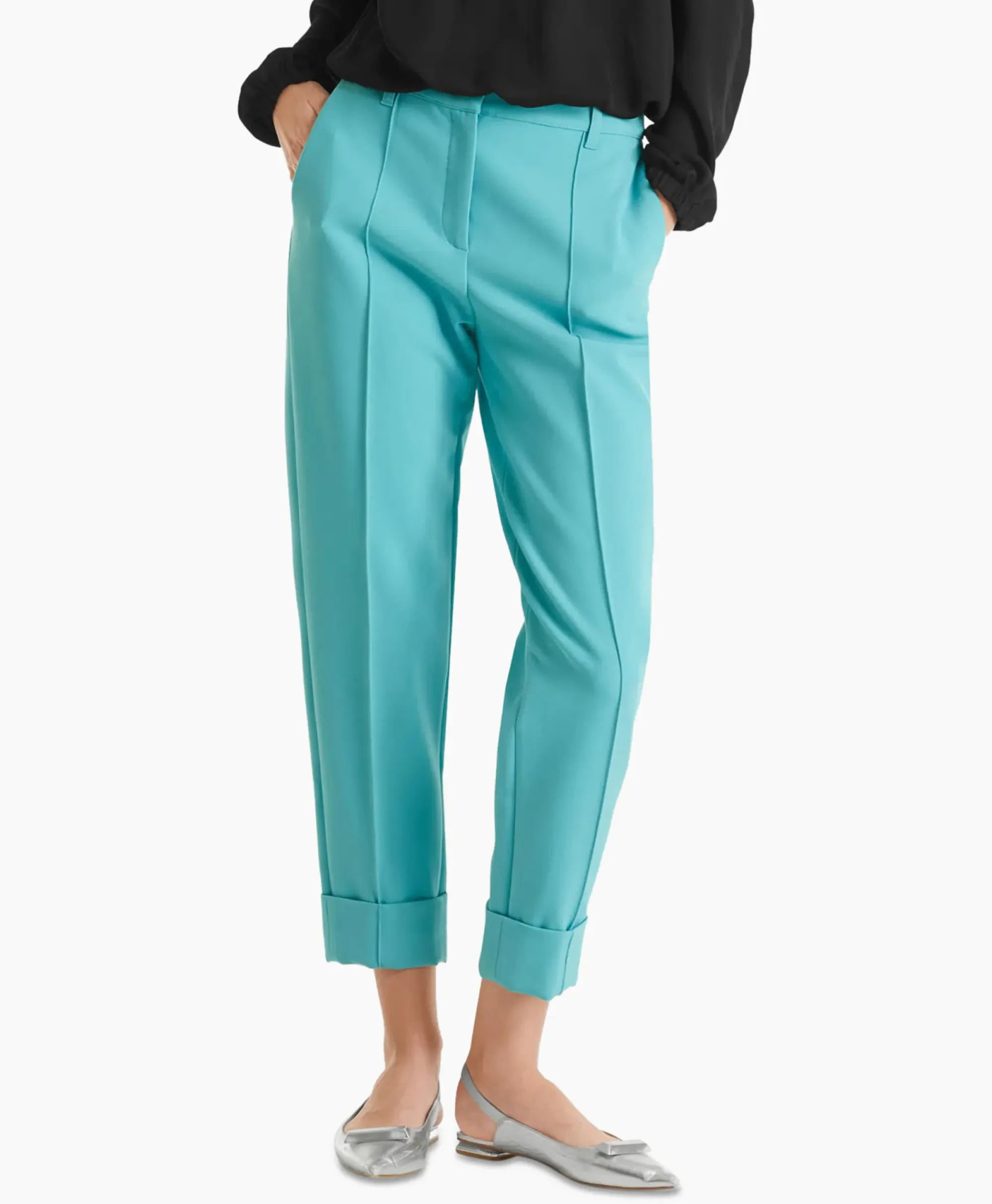 Broeken^Marccain Collectie Broek Wc 81.13 W22 Turquoise