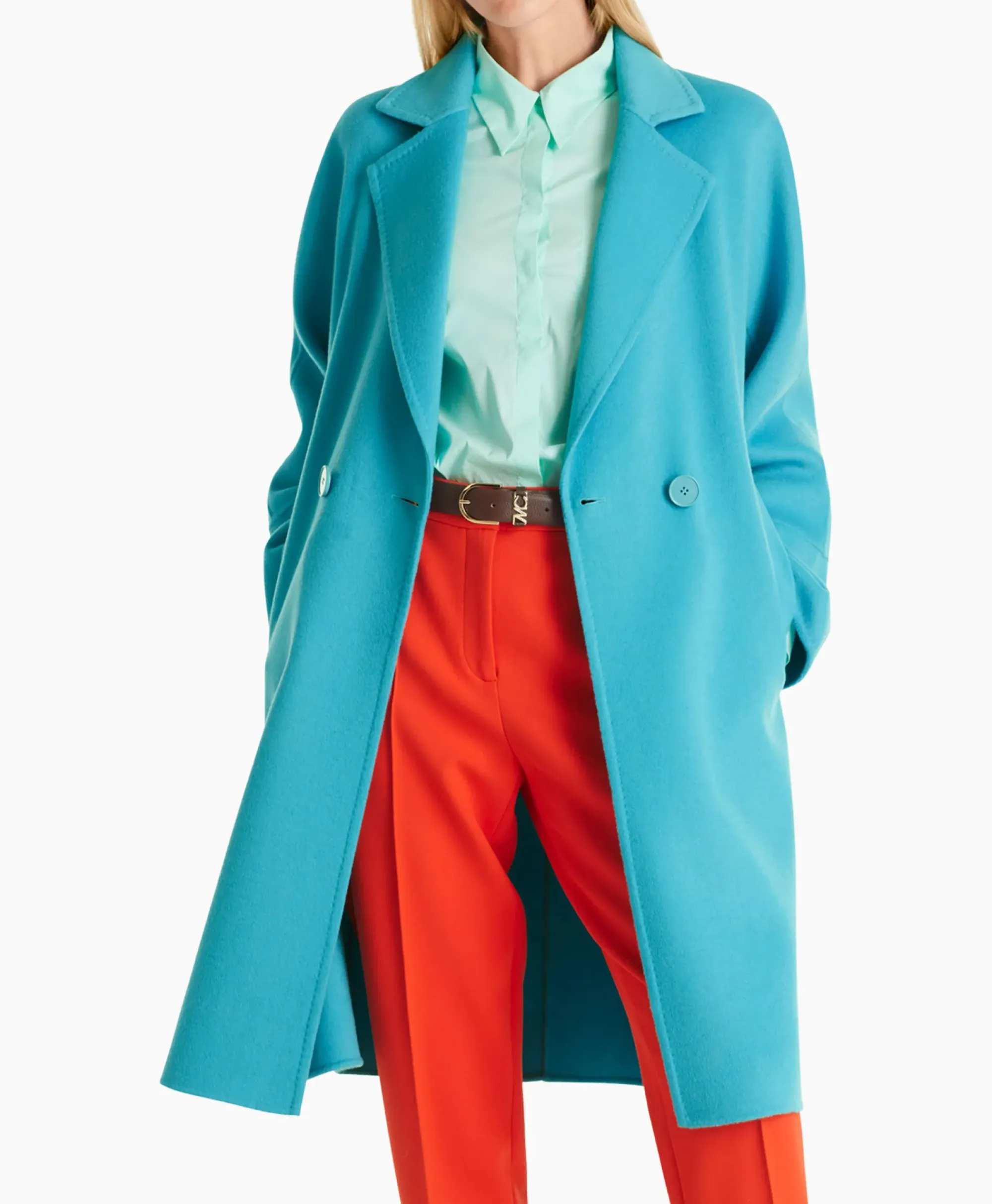 Jassen^Marccain Collectie Coat Wc 11.02 W33 Turquoise