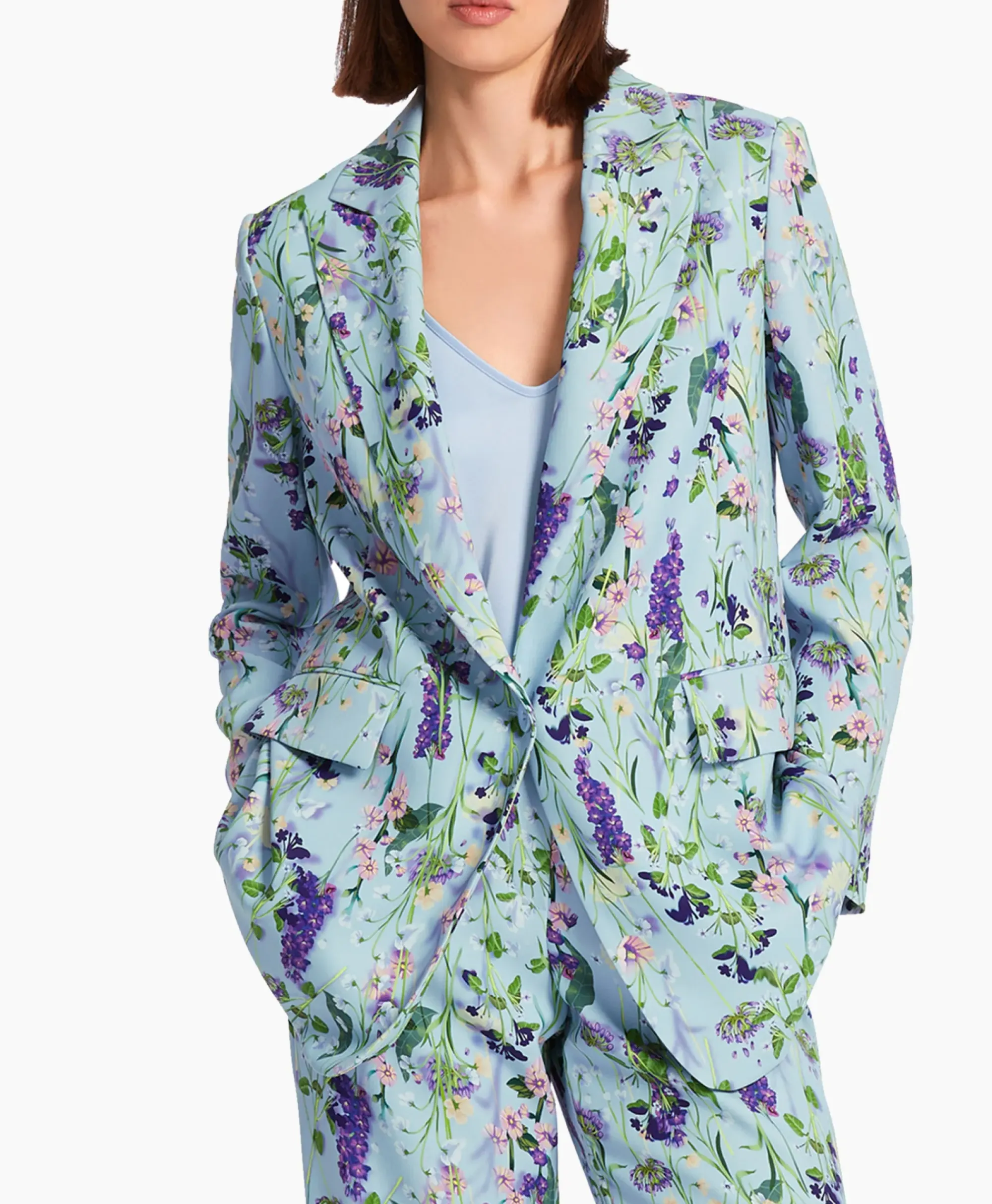 Blazers^Marccain Collectie Jasje Wc 34.12 W21 Licht Blauw