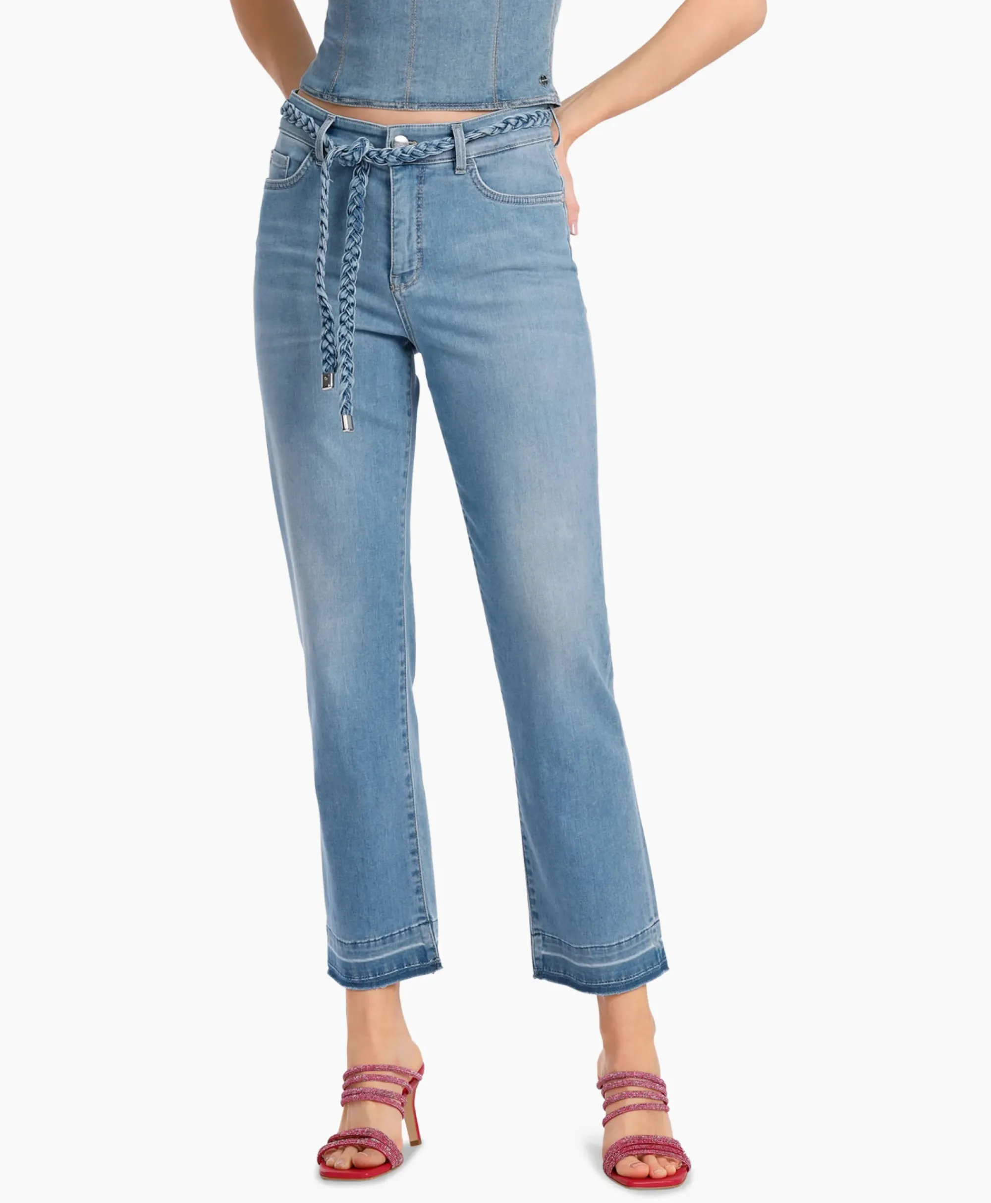 Broeken^Marccain Collectie Jeans Wc 82.21 D65 Licht Blauw