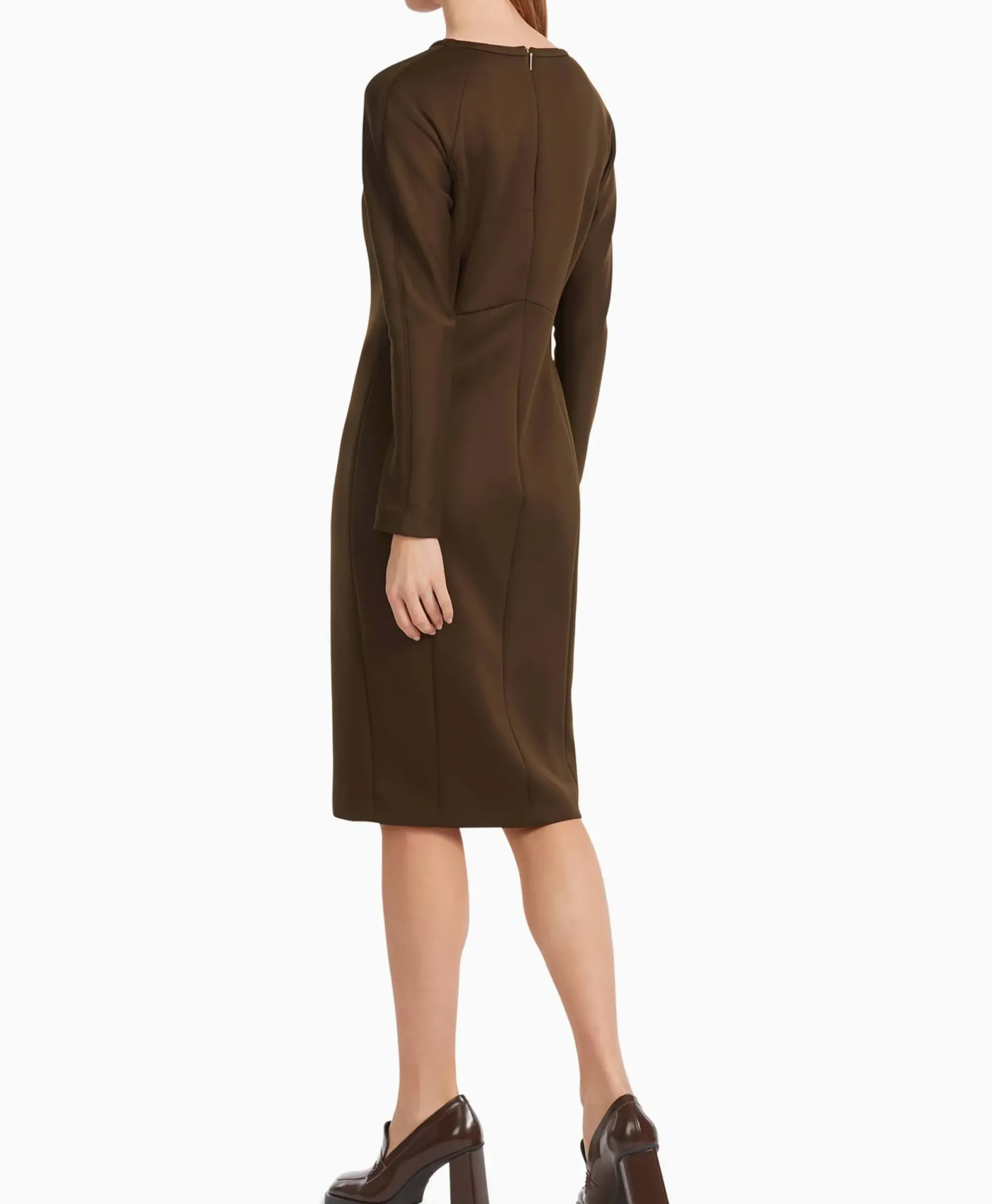 Bruiloftskleding^Marccain Collectie Jurk Vc 21.27 J22 Bruin