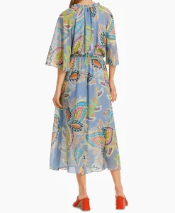 Bruiloftskleding^Marccain Collectie Jurk Wc 21.52 W74 Licht Blauw