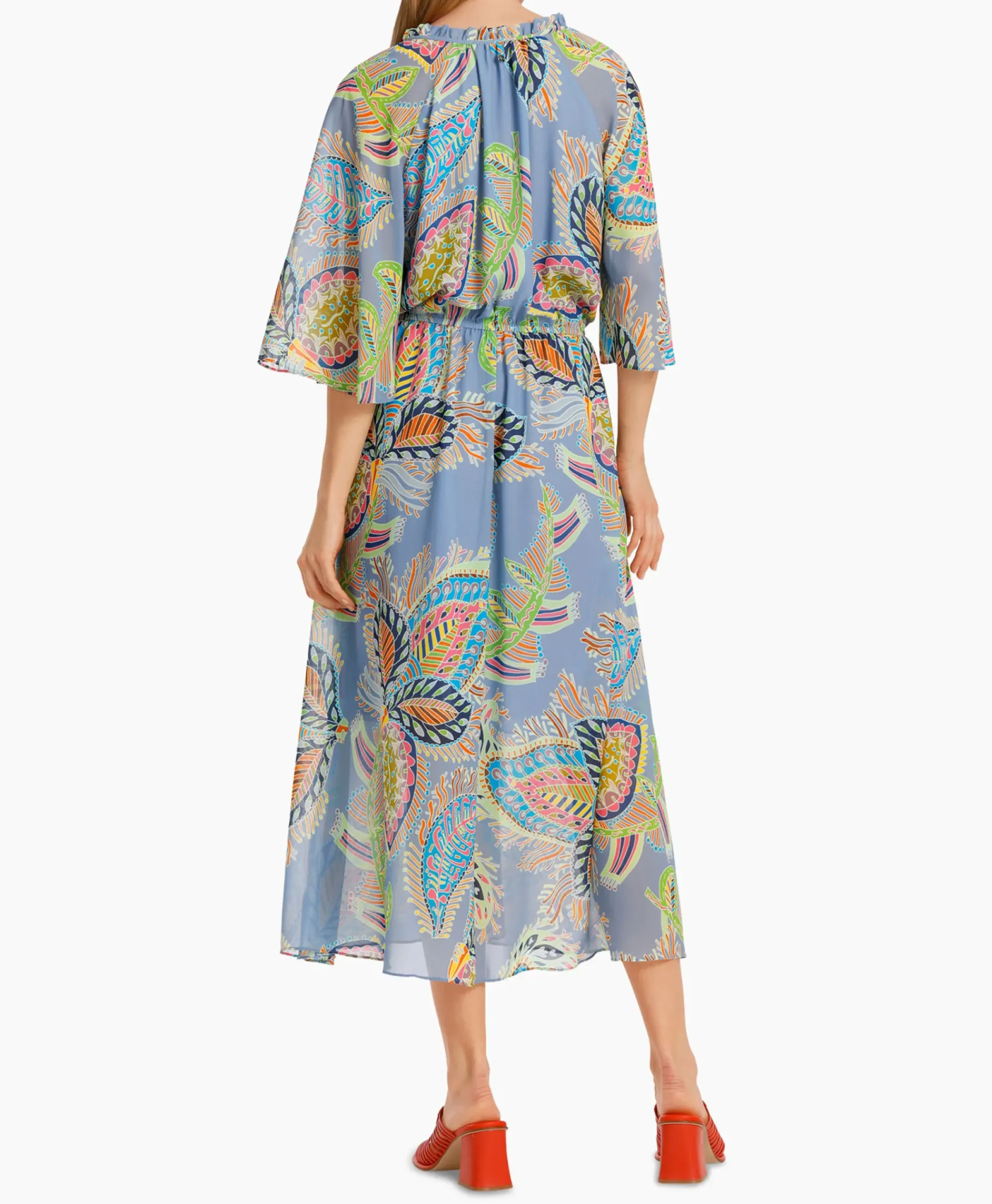 Bruiloftskleding^Marccain Collectie Jurk Wc 21.52 W74 Licht Blauw