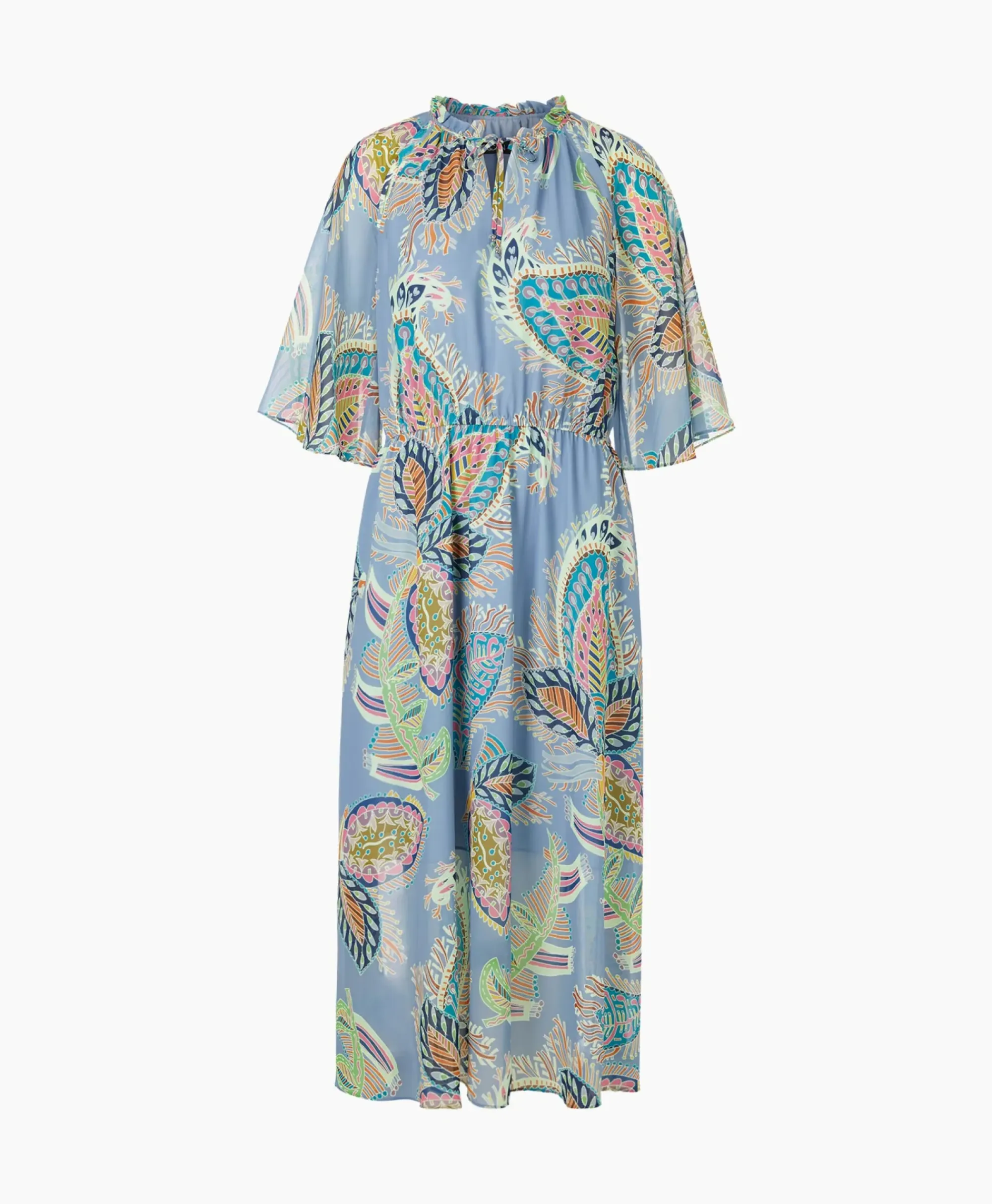 Bruiloftskleding^Marccain Collectie Jurk Wc 21.52 W74 Licht Blauw