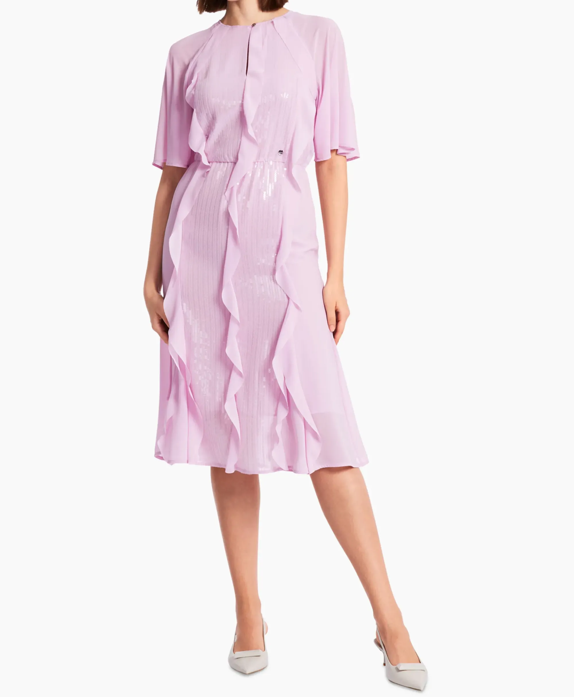 Bruiloftskleding^Marccain Collectie Jurk Wc 21.35 W44 Lavendel