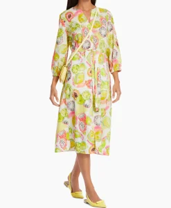 Bruiloftskleding^Marccain Collectie Jurk Wc 21.26 W27 Midden Geel