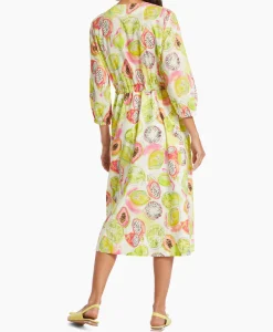Bruiloftskleding^Marccain Collectie Jurk Wc 21.26 W27 Midden Geel