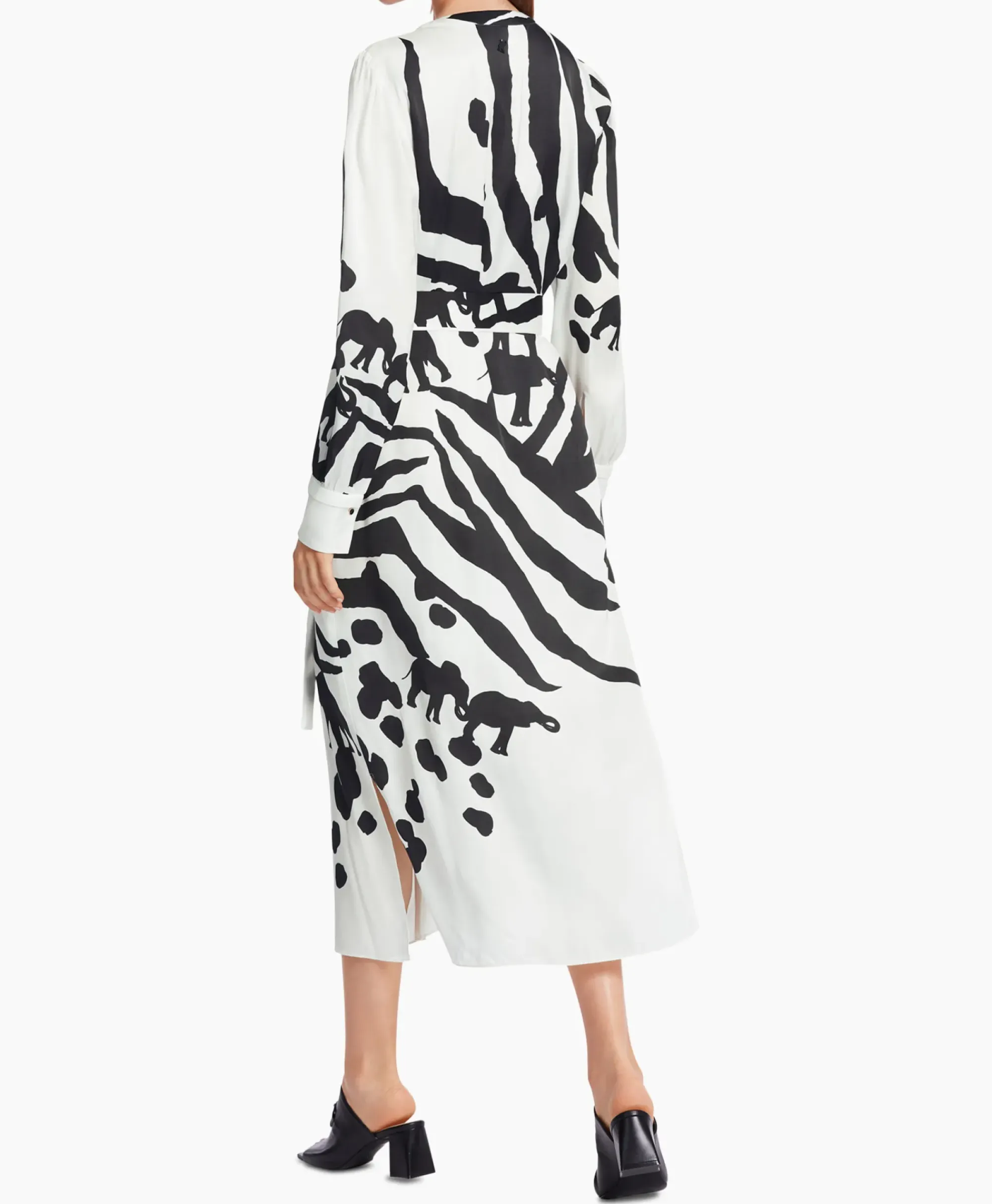Bruiloftskleding^Marccain Collectie Jurk Wc 21.05 W14 Print + 2 Kleurig