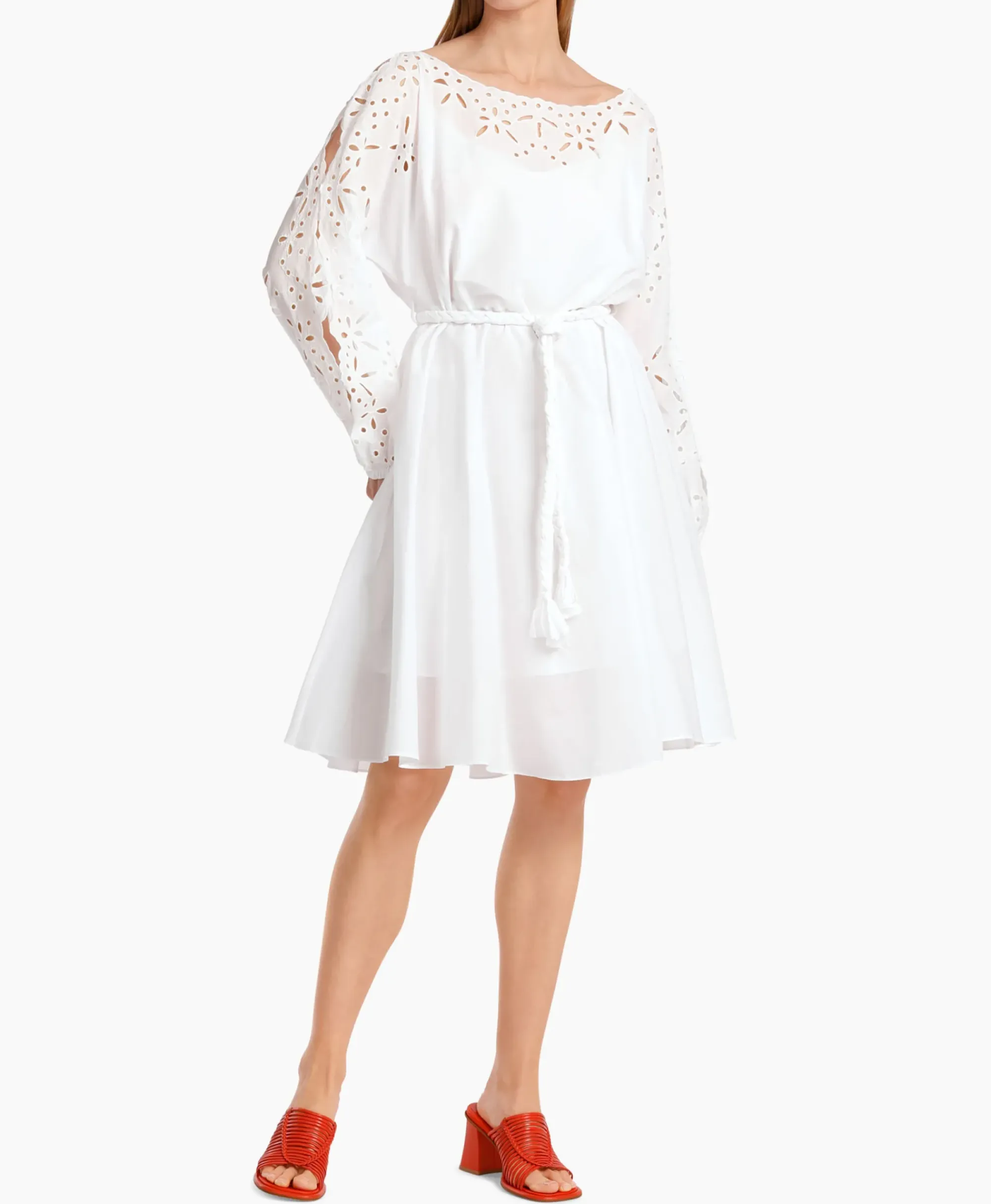 Bruiloftskleding^Marccain Collectie Jurk Wc 21.58 W68 Wit