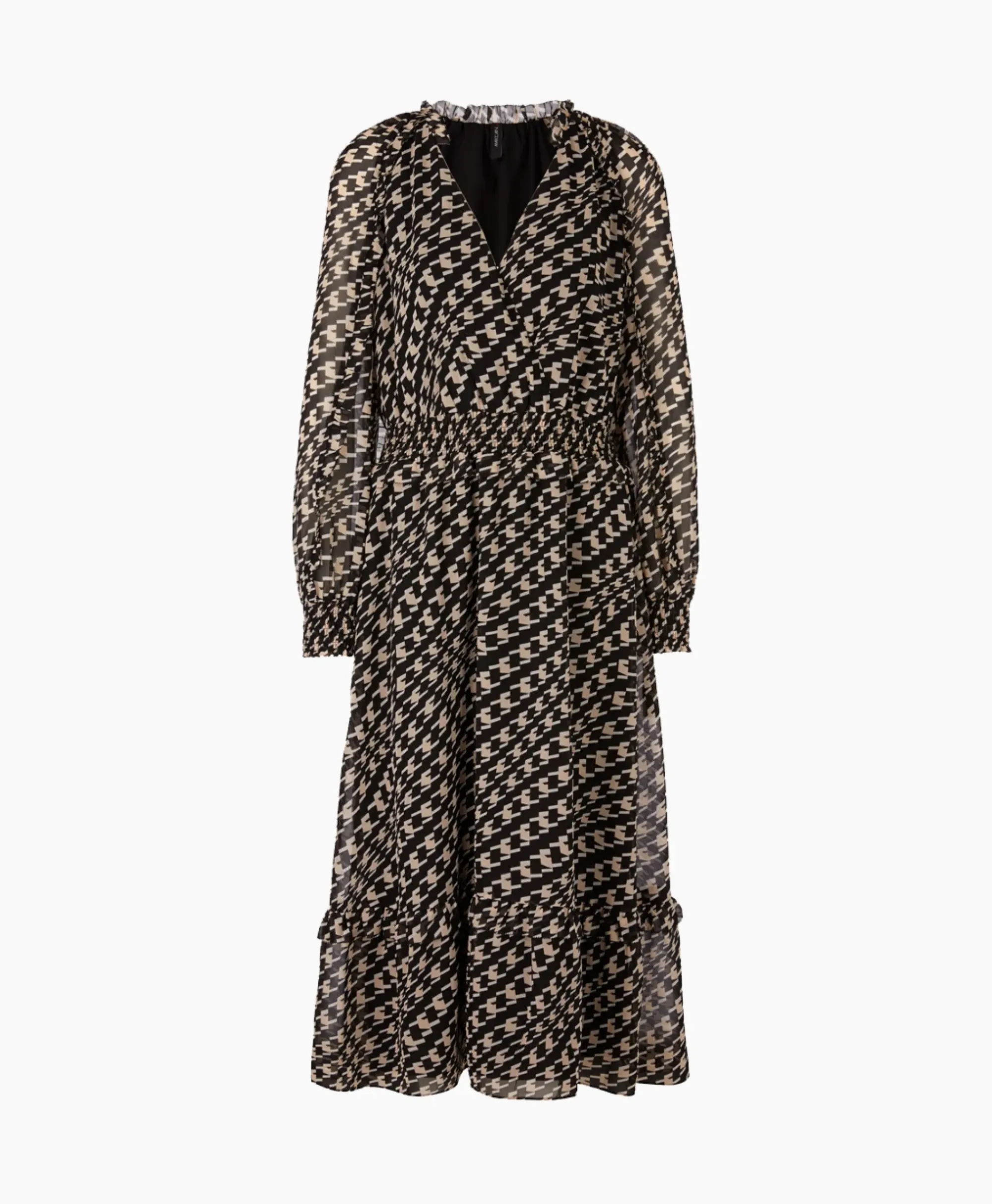 Bruiloftskleding^Marccain Collectie Maxi Jurk Uc 21.12 W41 Zwart