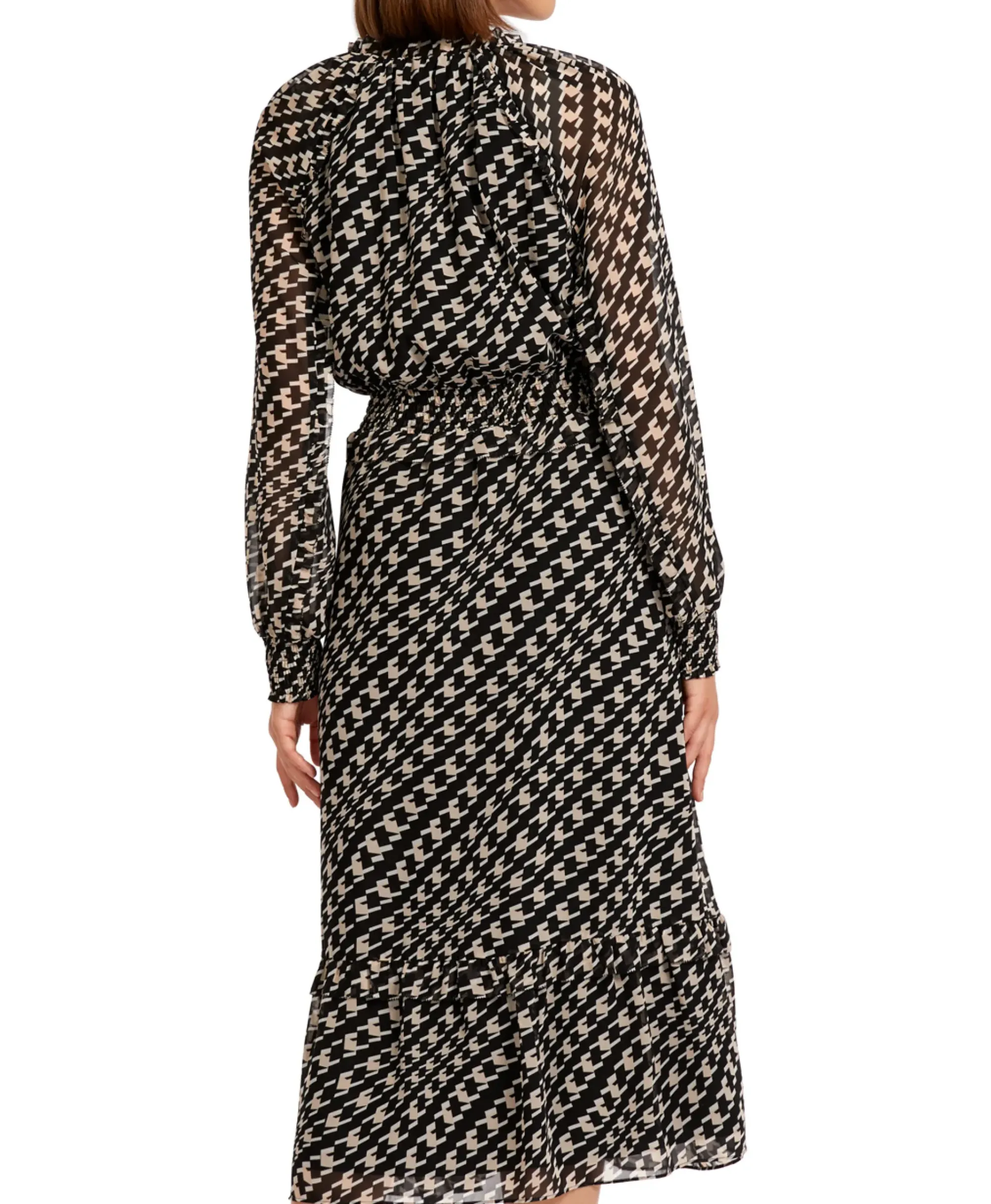 Bruiloftskleding^Marccain Collectie Maxi Jurk Uc 21.12 W41 Zwart