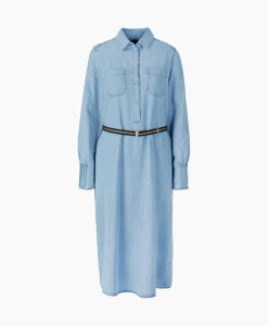 Bruiloftskleding^Marccain Collectie Mini Jurk Uc 21.02 D63 Licht Blauw