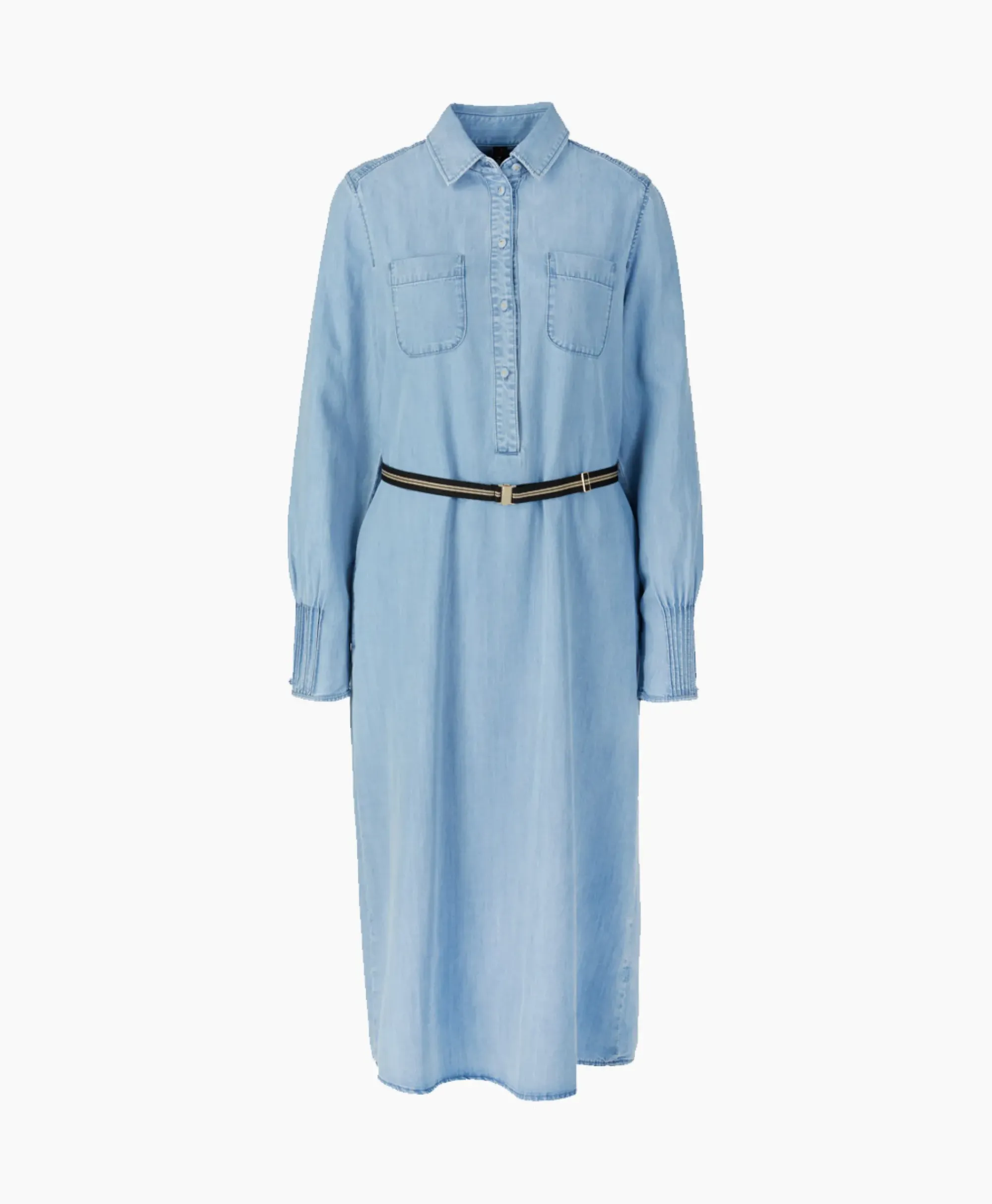 Bruiloftskleding^Marccain Collectie Mini Jurk Uc 21.02 D63 Licht Blauw