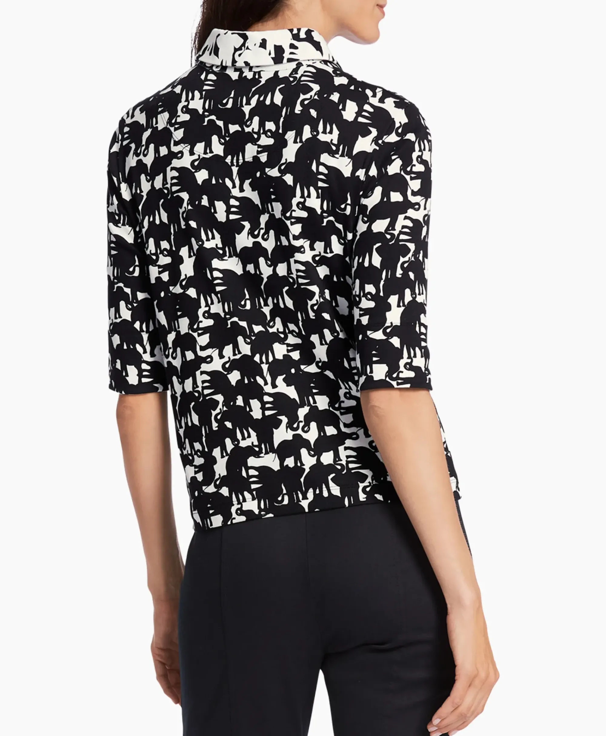 Polo's^Marccain Collectie Polo Wc 53.04 J11 Zwart